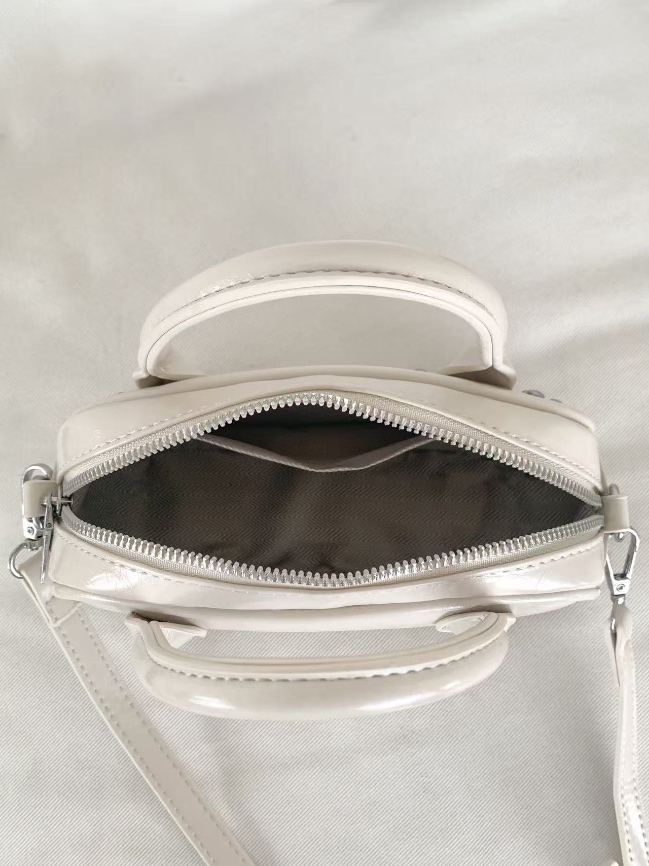 レザー調スタッズミニトートバッグショルダーバッグストラップセット(バックルあり) | 詳細画像10