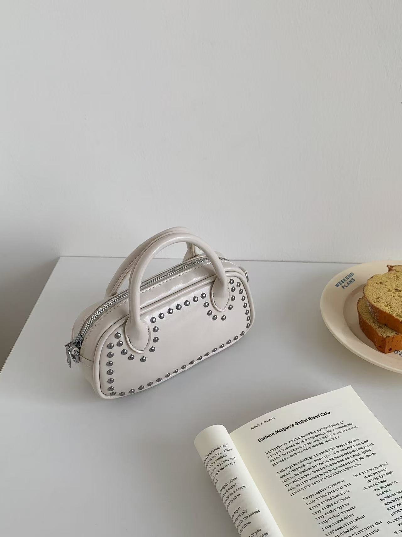 レザー調スタッズミニトートバッグショルダーバッグストラップセット(バックルあり) | 詳細画像18