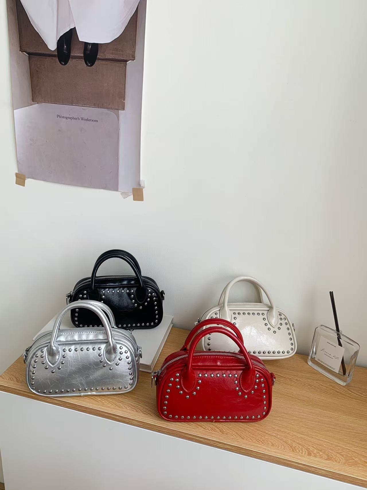 レザー調スタッズミニトートバッグショルダーバッグストラップセット(バックルあり) | 詳細画像19