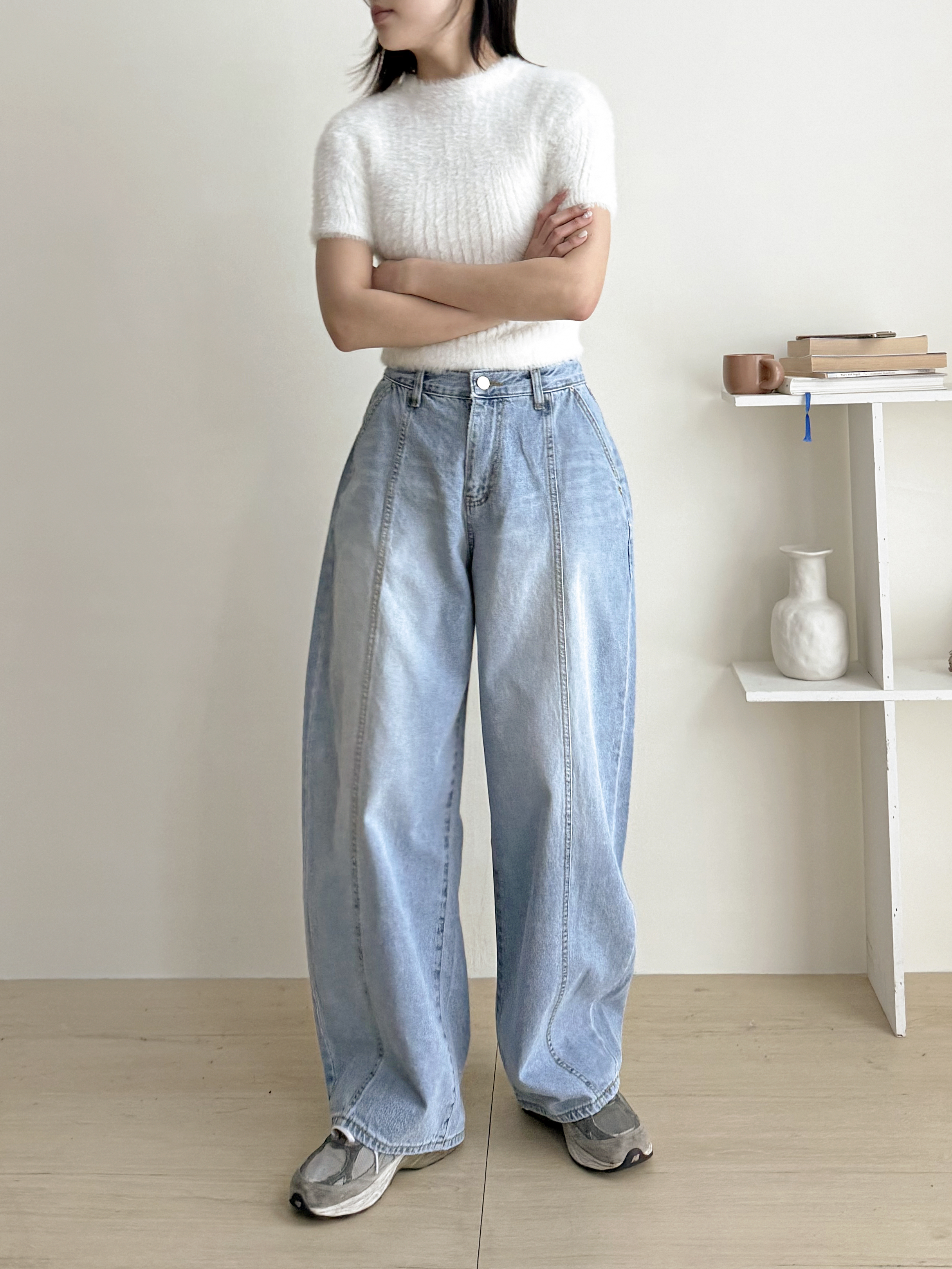 ラインバルーンワイドデニムパンツ | 詳細画像2
