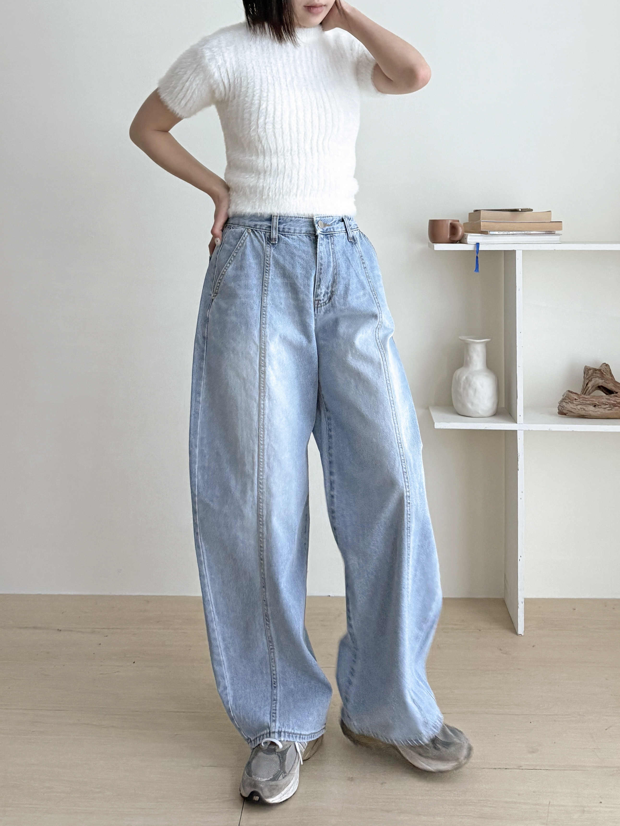 ラインバルーンワイドデニムパンツ | 詳細画像3