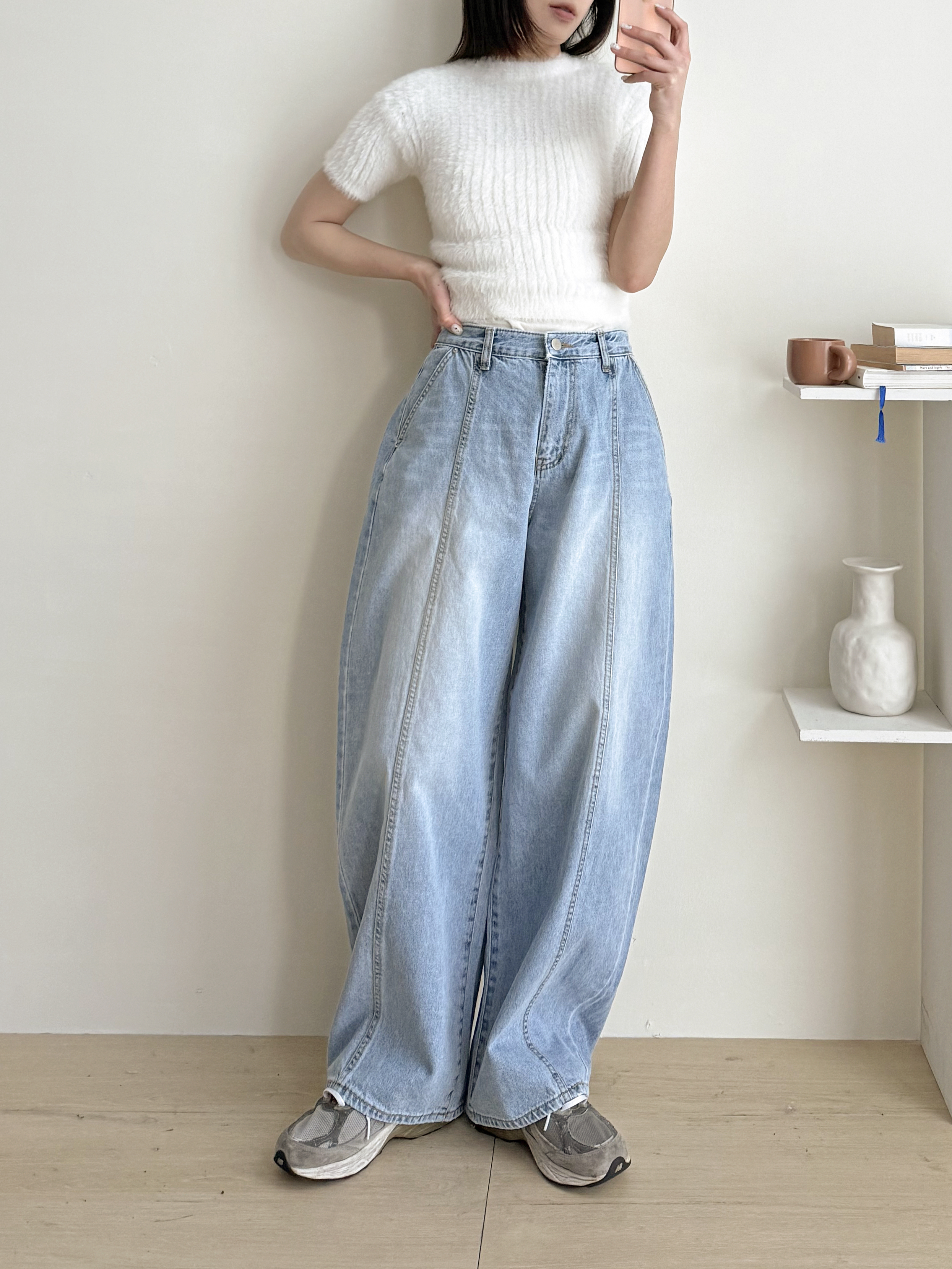 ラインバルーンワイドデニムパンツ | 詳細画像8