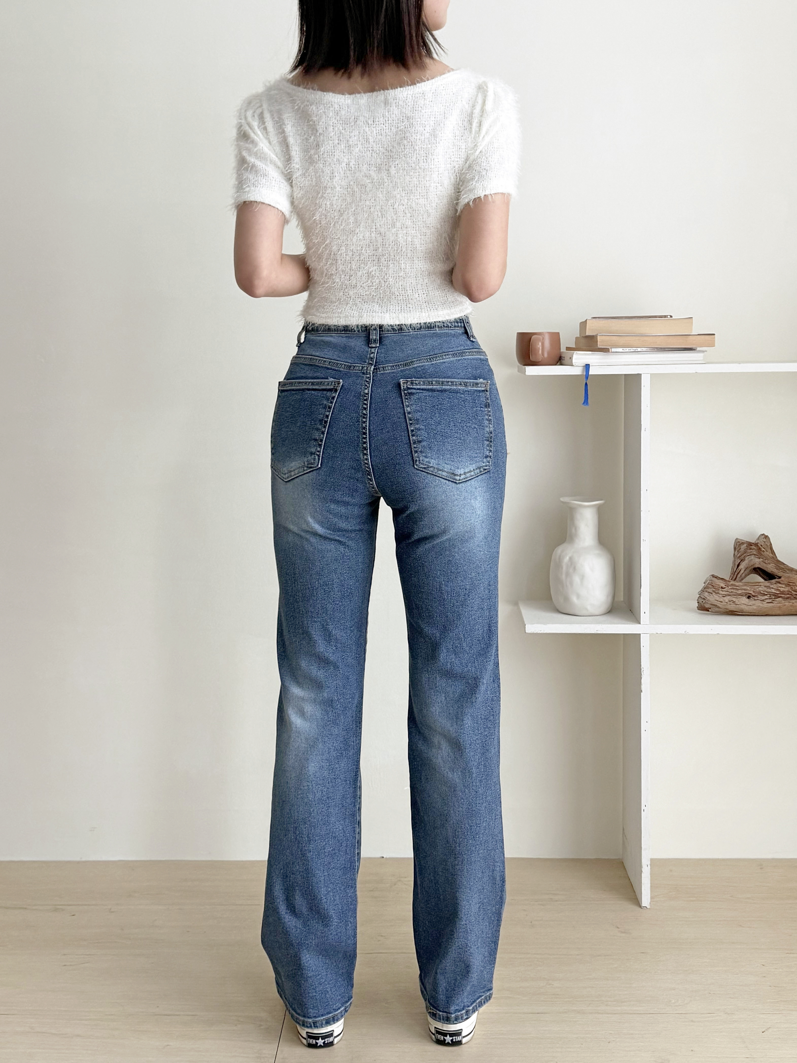 ウォッシングストレートヒドゥンバンディングデニムパンツ | 詳細画像6