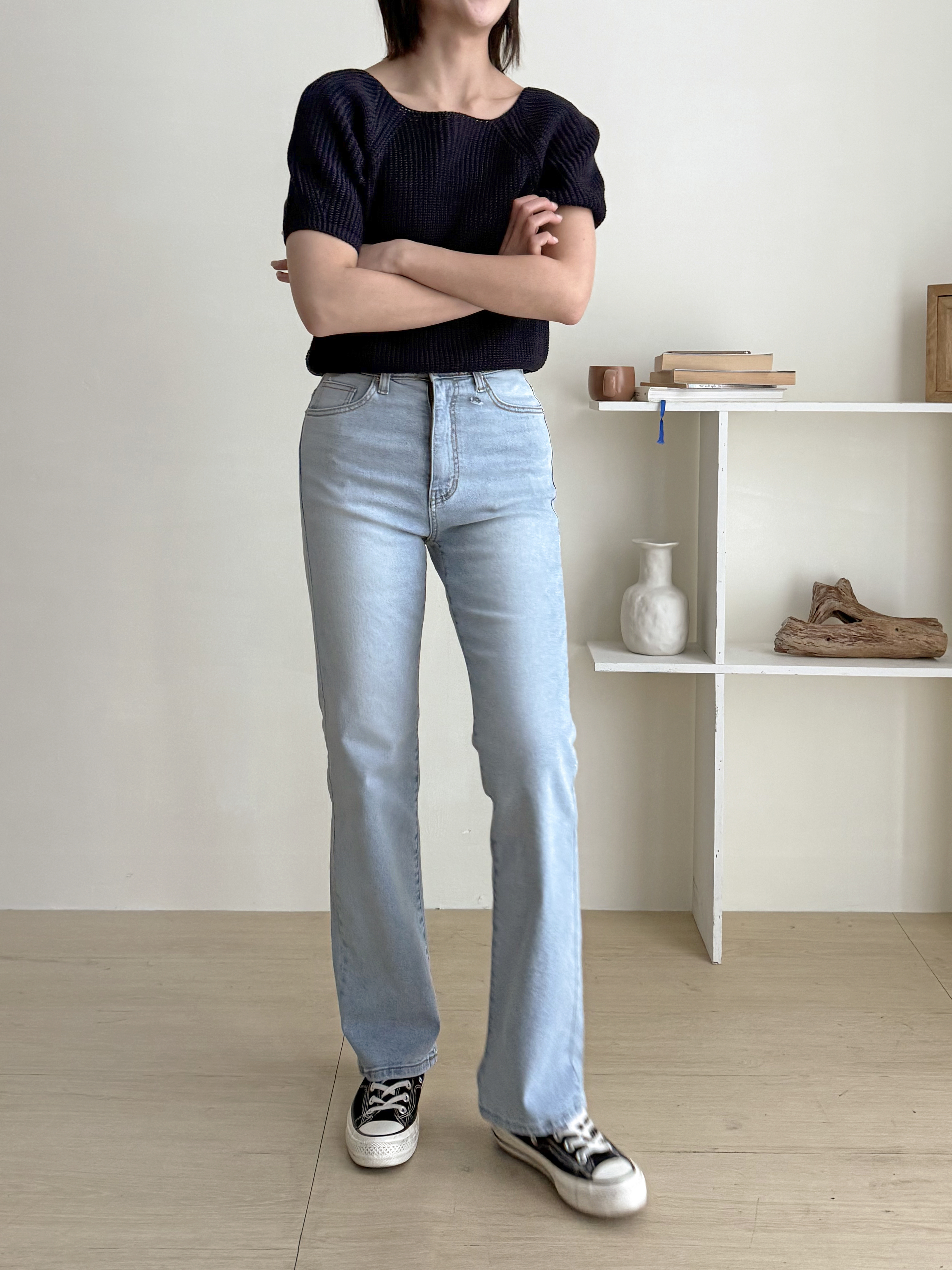 ウォッシングストレートヒドゥンバンディングデニムパンツ | 詳細画像7