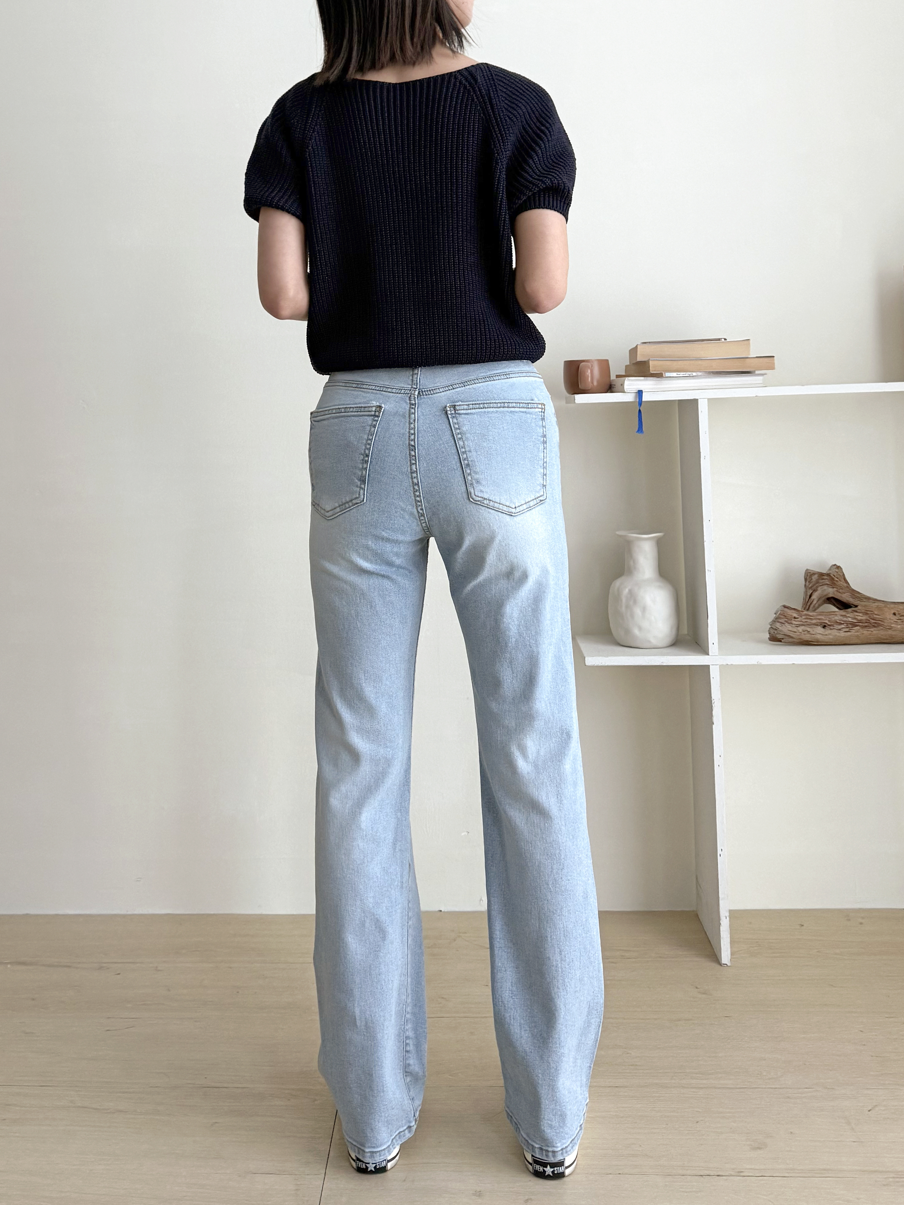 ウォッシングストレートヒドゥンバンディングデニムパンツ | 詳細画像9