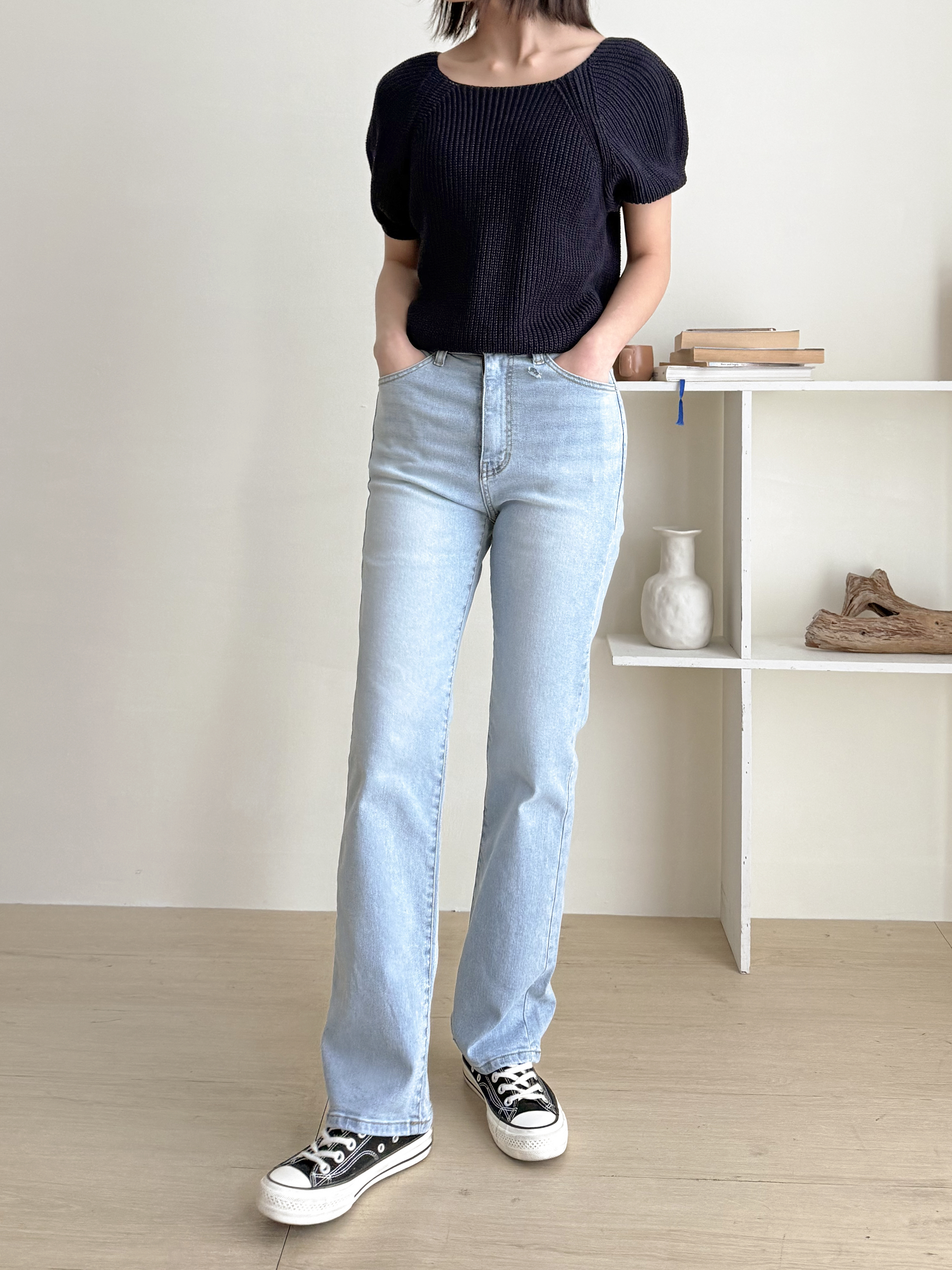 ウォッシングストレートヒドゥンバンディングデニムパンツ | 詳細画像11