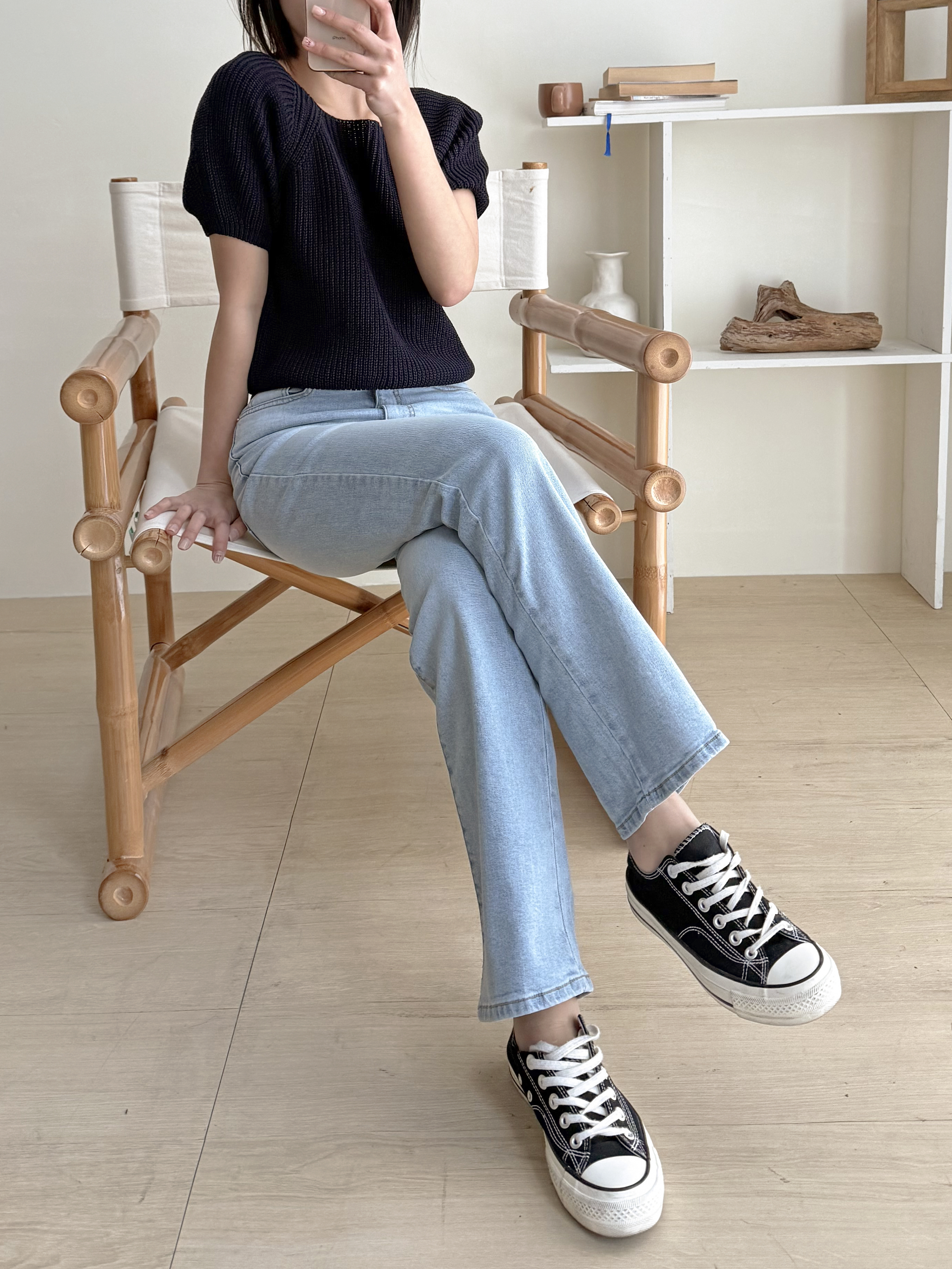 ウォッシングストレートヒドゥンバンディングデニムパンツ | 詳細画像12