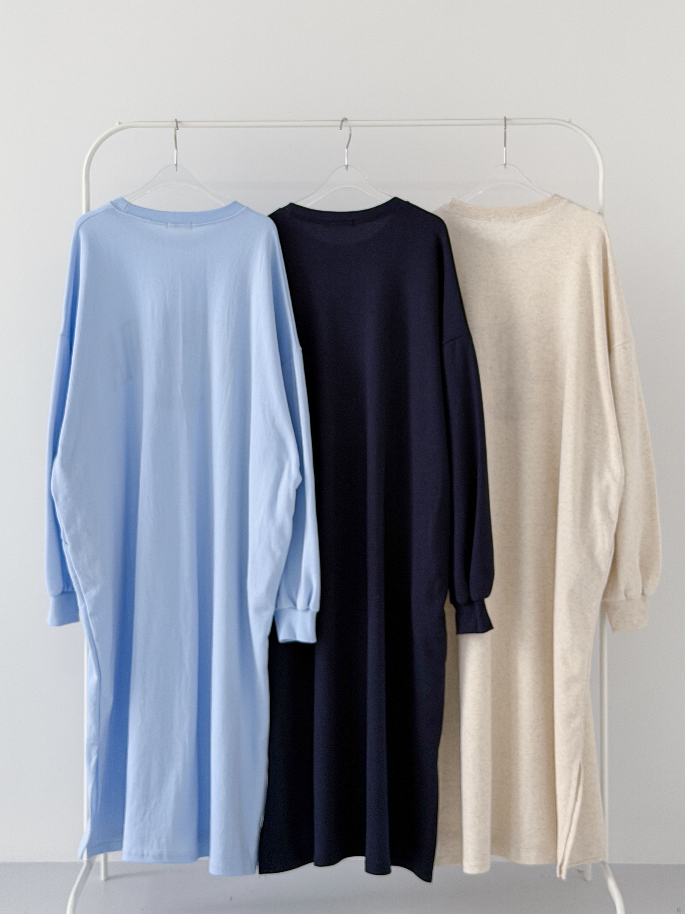 ラウンドネックスリットポケットオーバーサイズロング長袖ビッグプリントワンピース | 詳細画像8