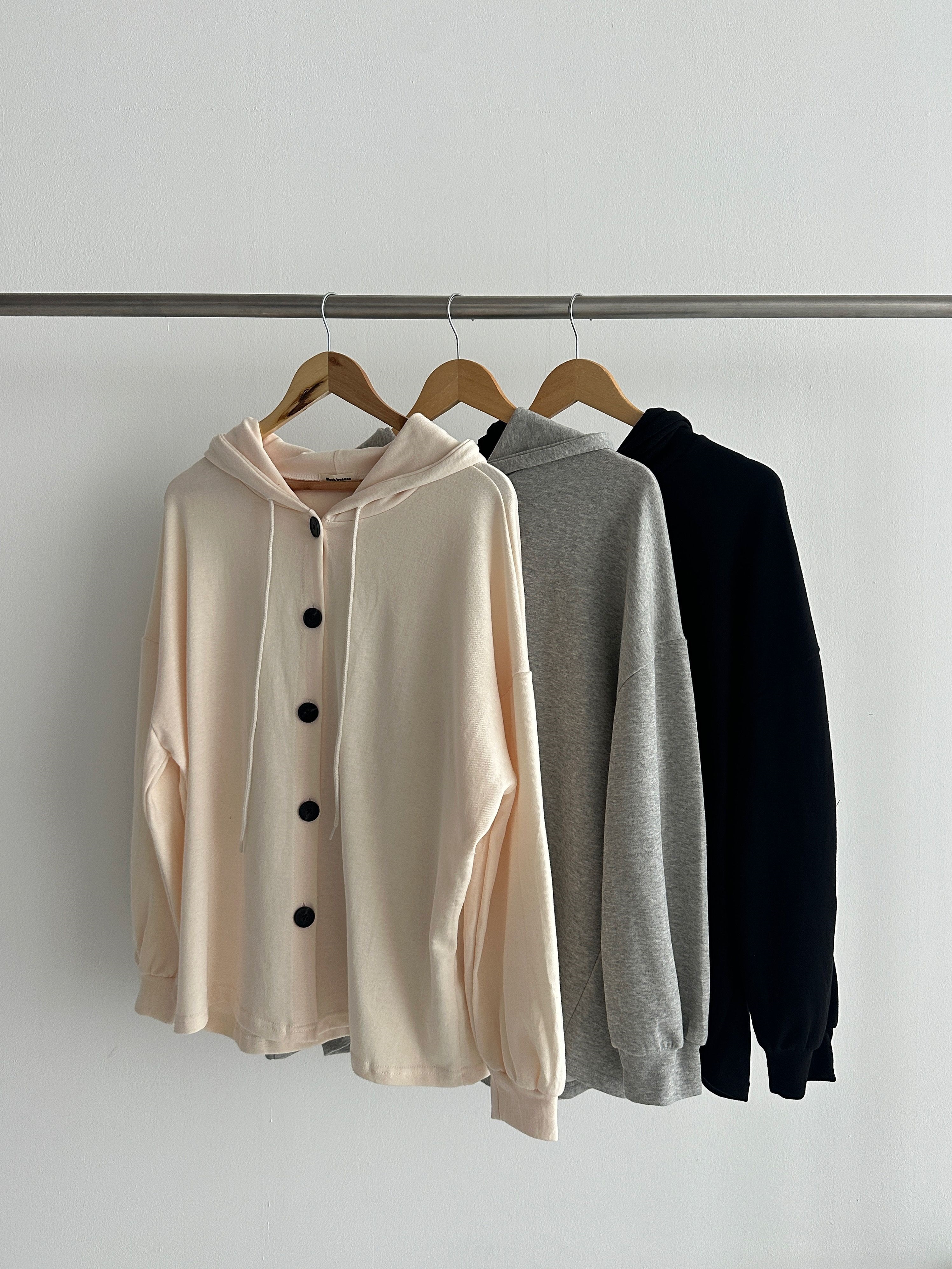 フードドローストリングオーバーサイズ長袖カーディガン | 詳細画像11