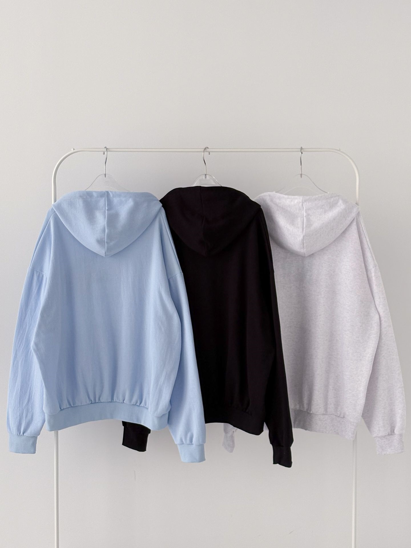 フードドローストリングオーバーサイズ長袖カンガルーポケットプリントパーカー | 詳細画像5