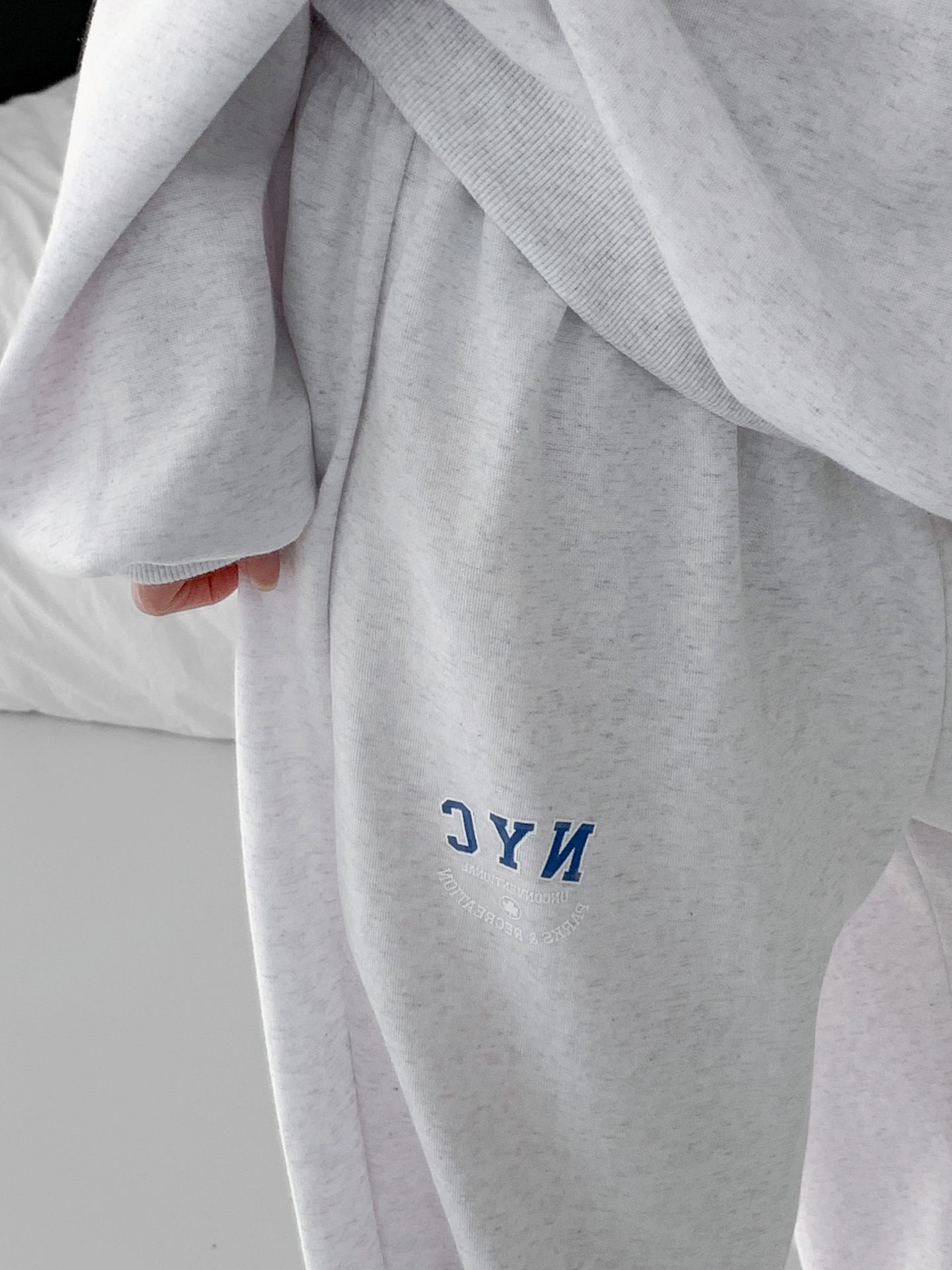 ラウンドネックポケットウエストゴムジョガープリントセットアップパンツスウェット | 詳細画像11