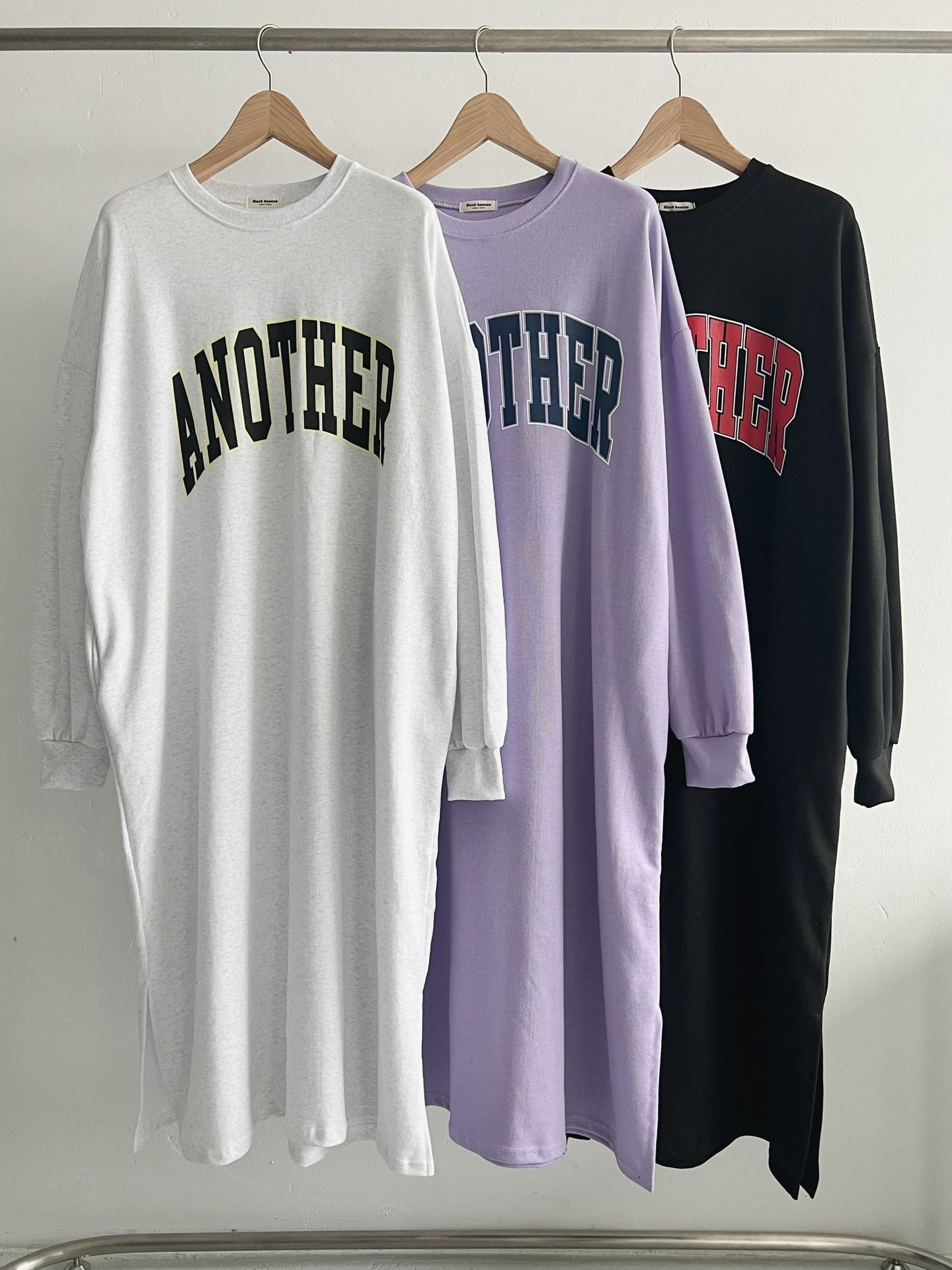 ラウンドネックスリットポケットオーバーサイズボクシーIラインロングプリントワンピース | 詳細画像6