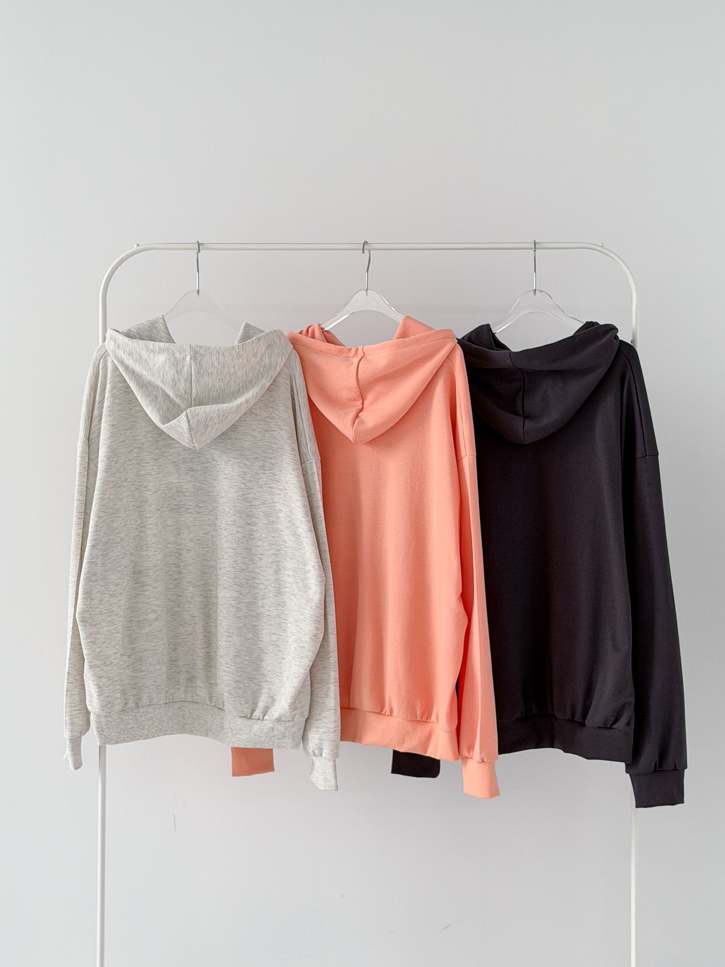 フードオーバーサイズルーズ長袖カンガルーポケットプリントパーカー | 詳細画像5