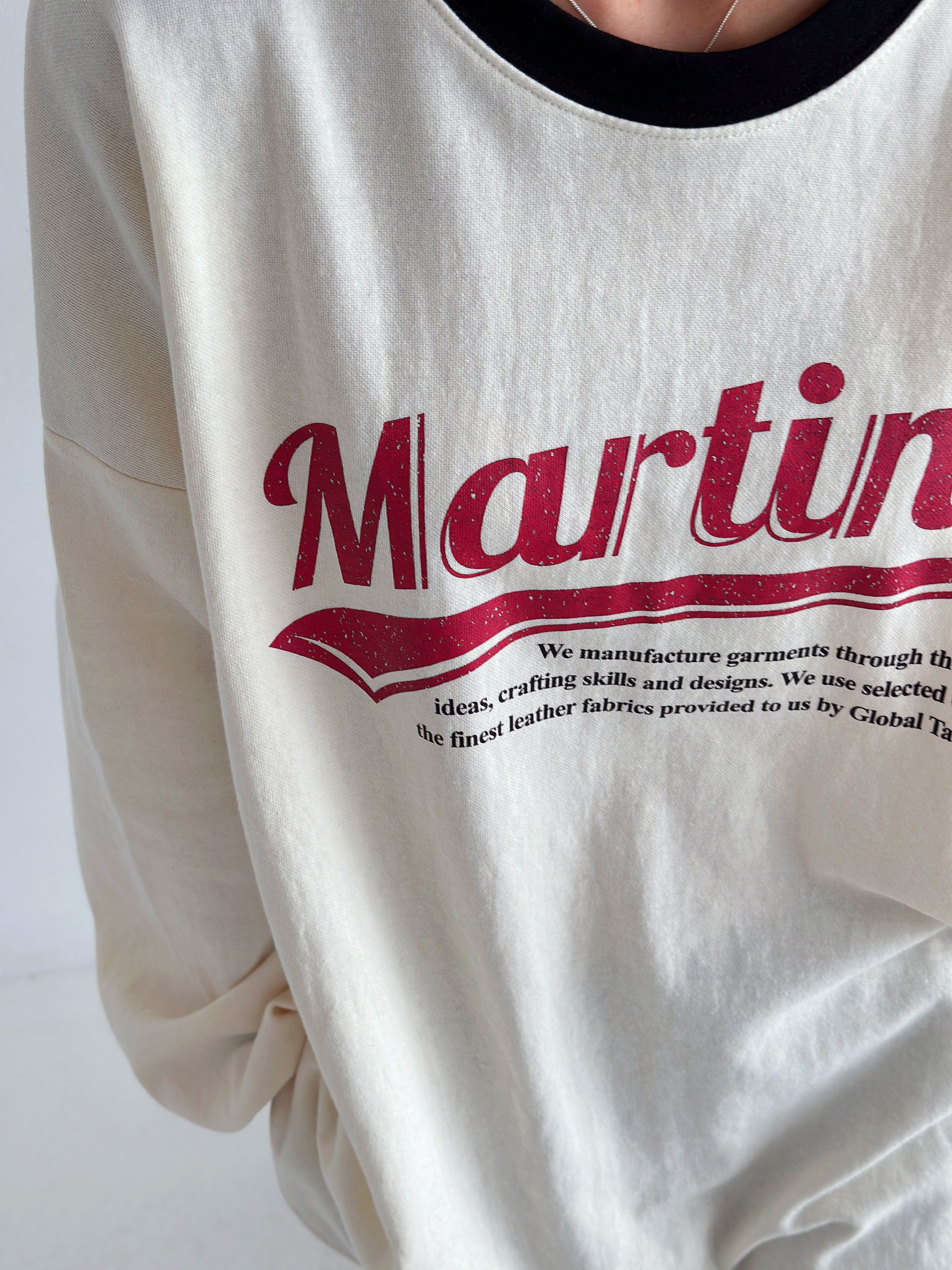 ラウンドネックオーバーサイズルーズ長袖ビッグプリント配色Tシャツ | 詳細画像9