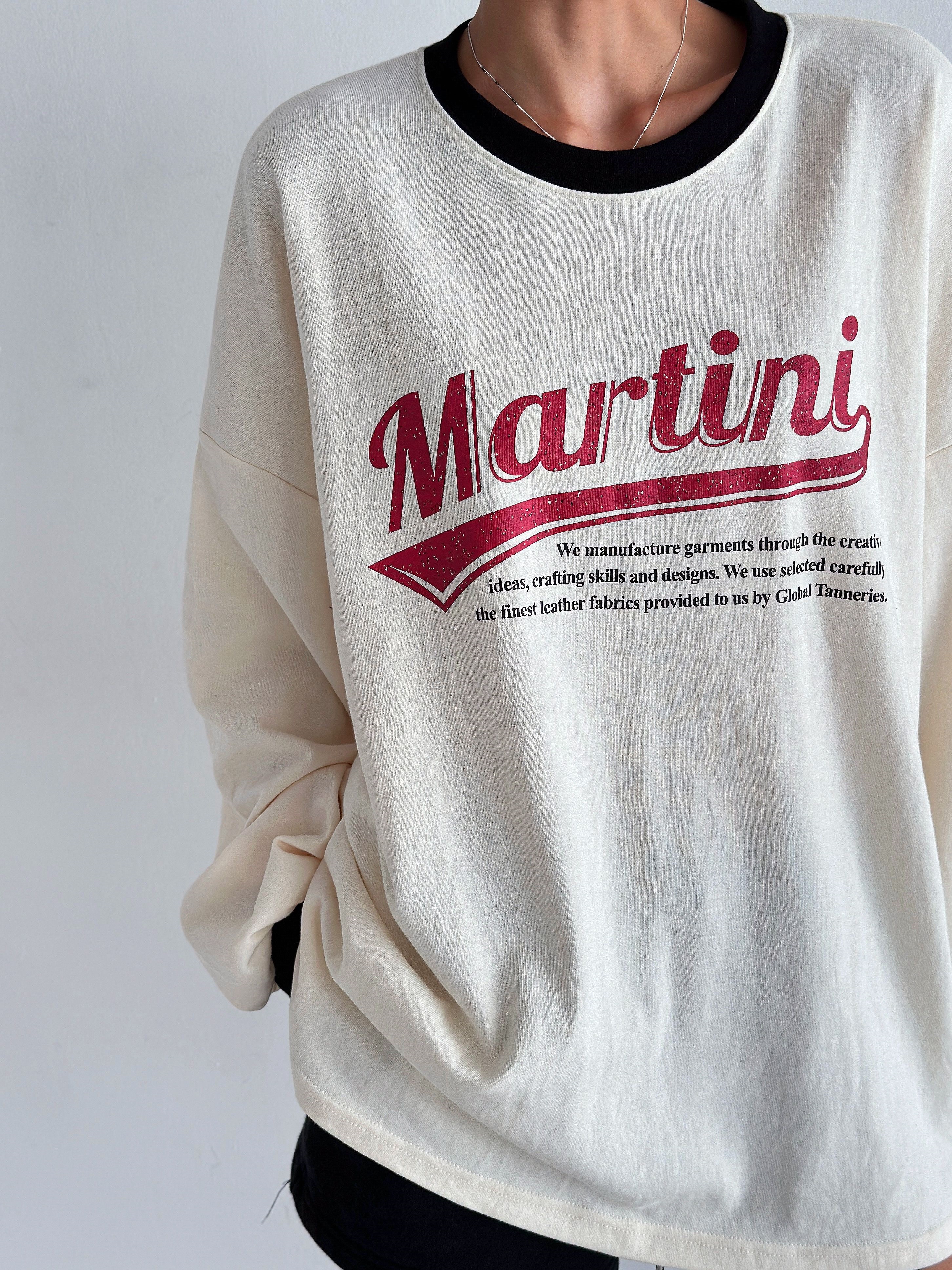 ラウンドネックオーバーサイズルーズ長袖ビッグプリント配色Tシャツ | 詳細画像13