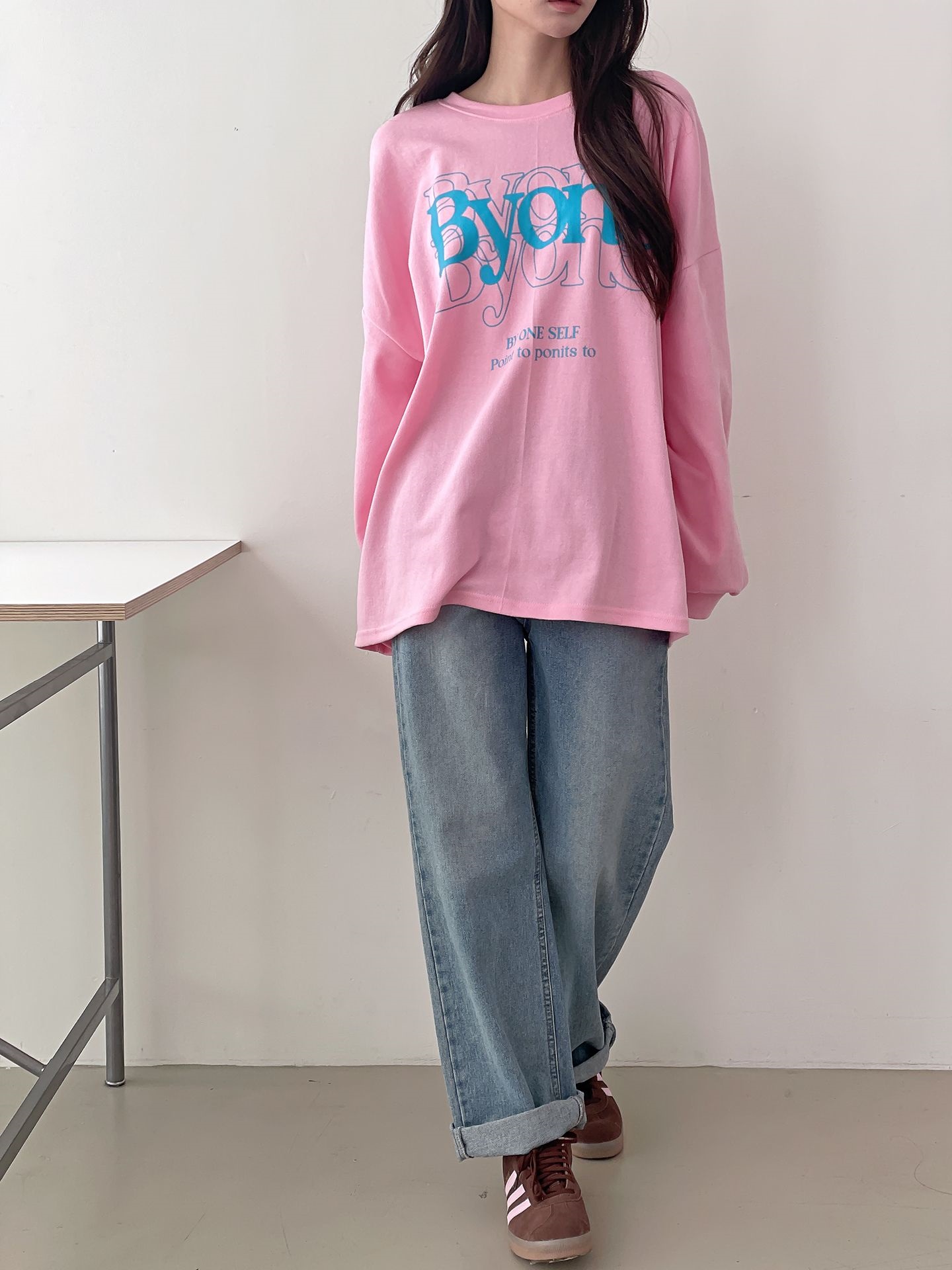 ラウンドネックオーバーサイズルーズビッグプリントTシャツ | 詳細画像6