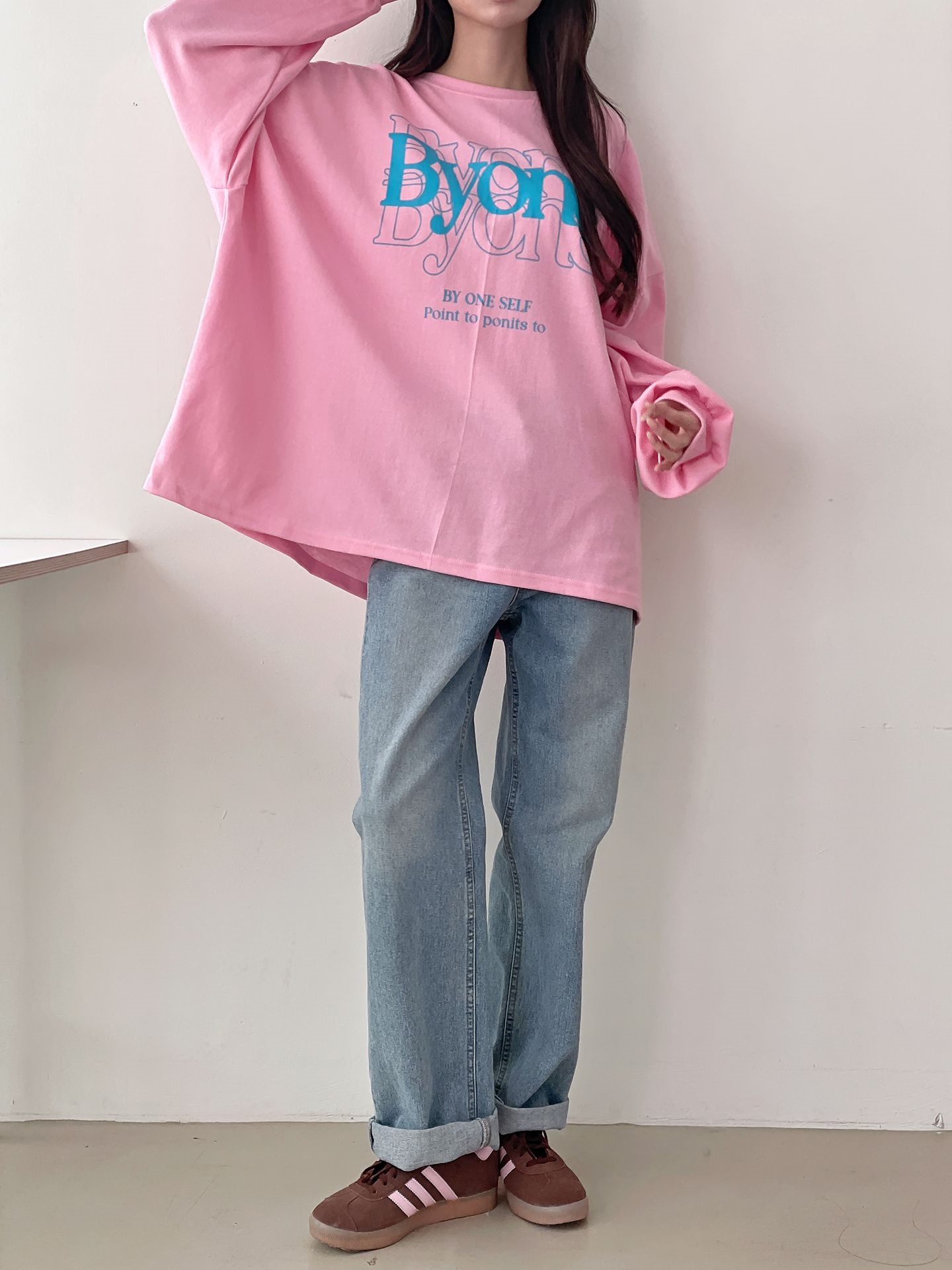 ラウンドネックオーバーサイズルーズビッグプリントTシャツ | 詳細画像14