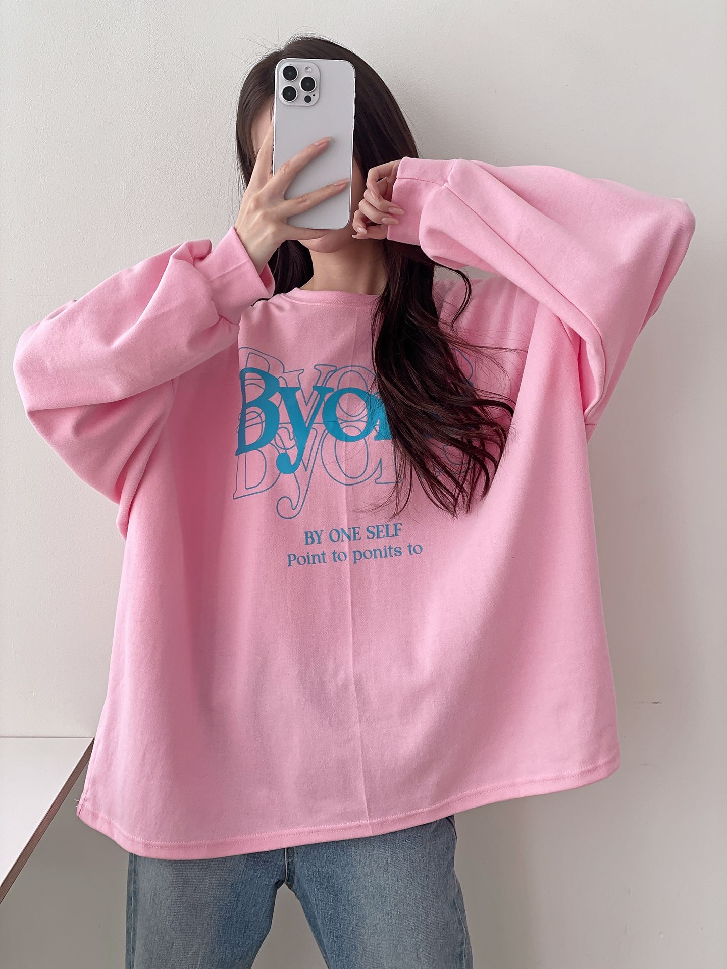 ラウンドネックオーバーサイズルーズビッグプリントTシャツ | 詳細画像15