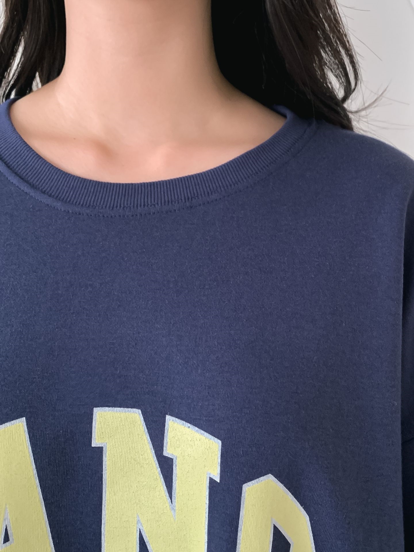 ラウンドネックスリットポケットパフスリーブオーバーサイズボクシーロング長袖ビッグプリントワンピース | 詳細画像13