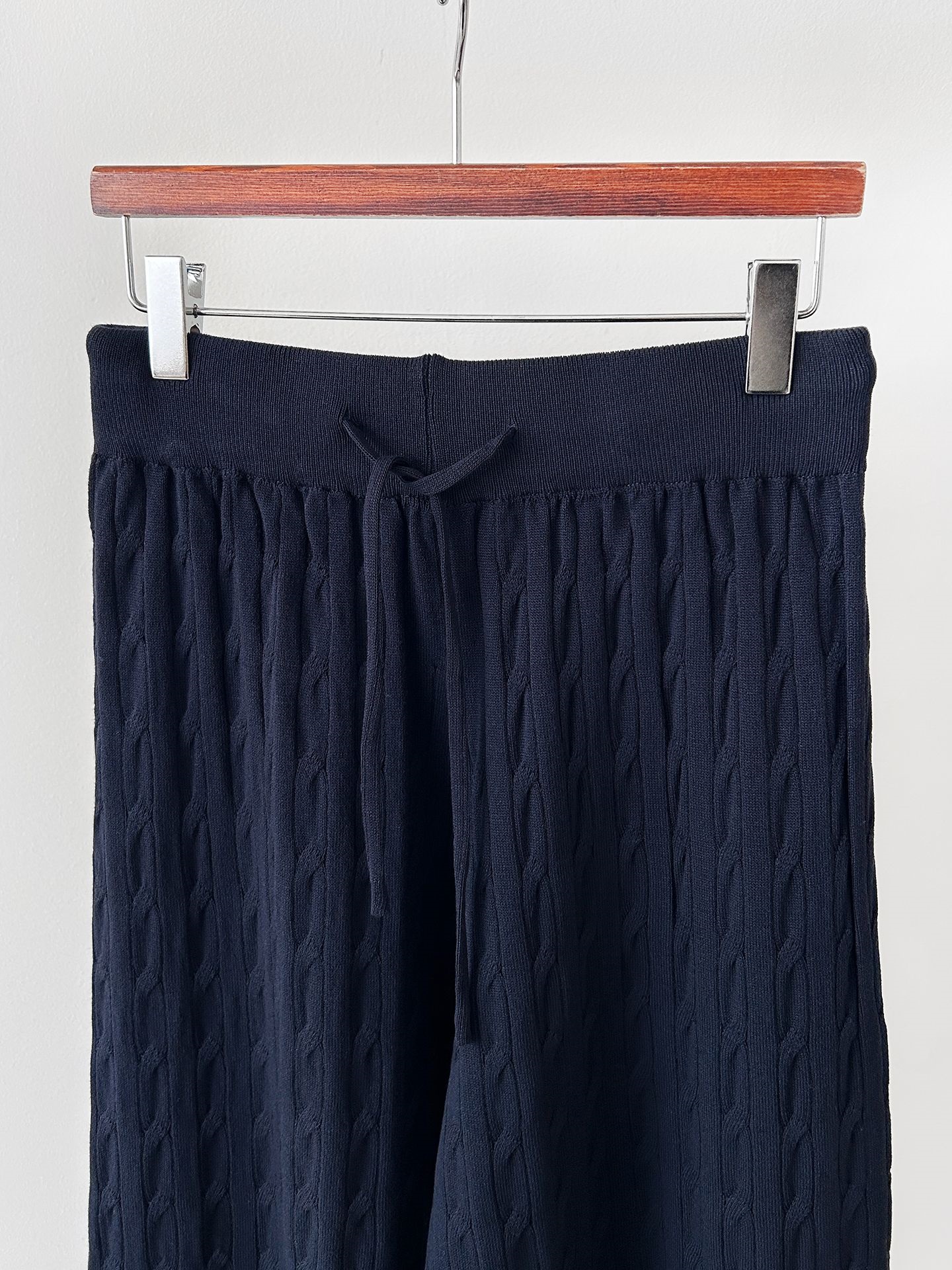 カラードローストリングケーブルウエストゴムセットアップパンツニット | 詳細画像41