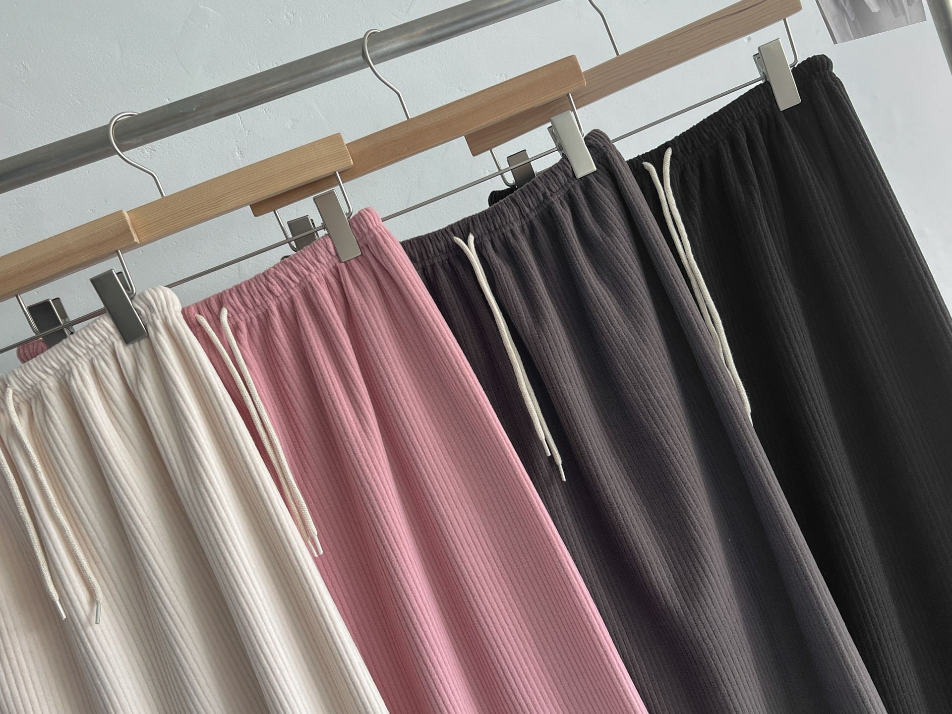 起毛リブドローストリングスリットウエストゴムロングスカート | 詳細画像11