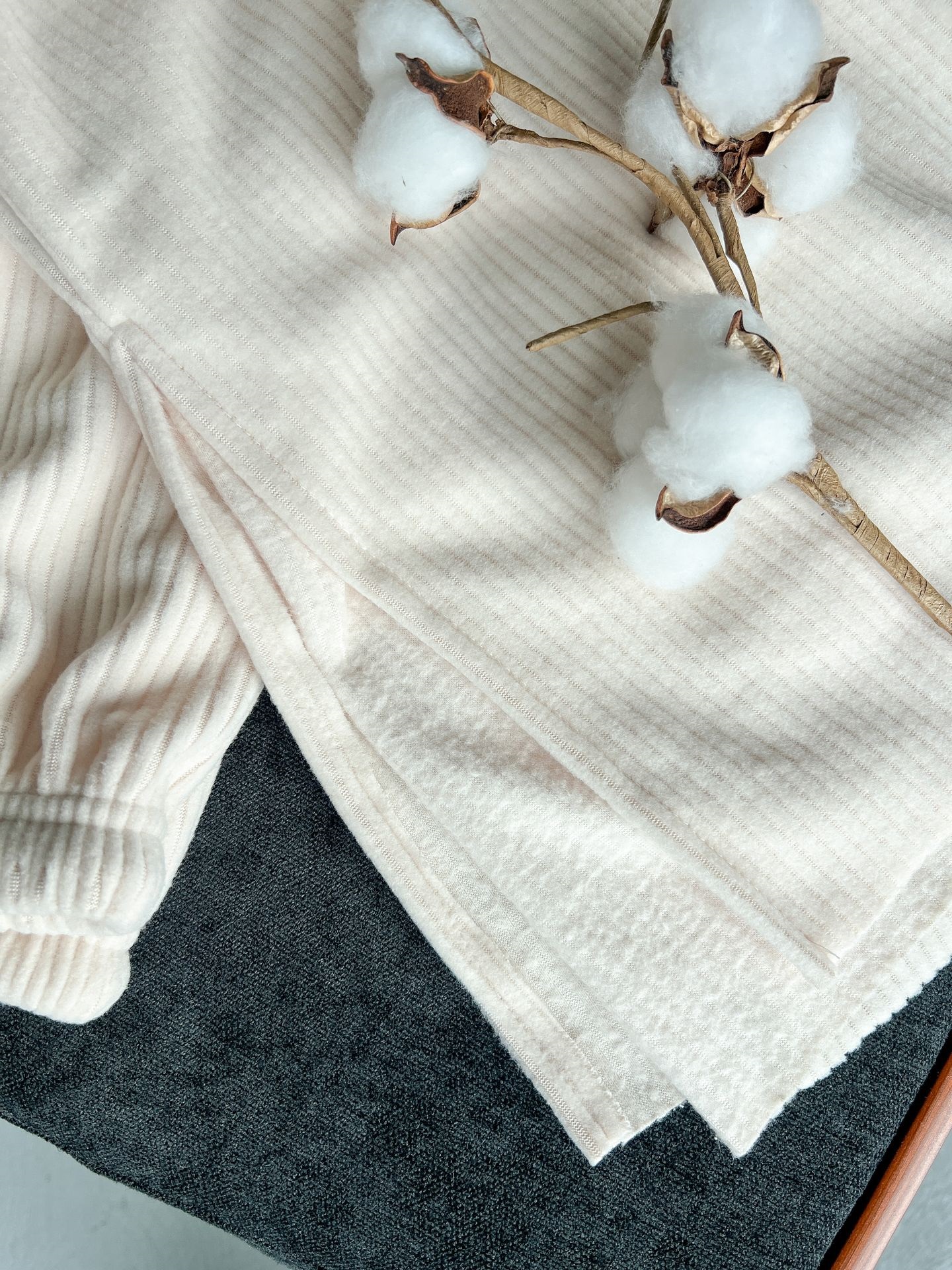 起毛リブドローストリングスリットウエストゴムロングスカート | 詳細画像13