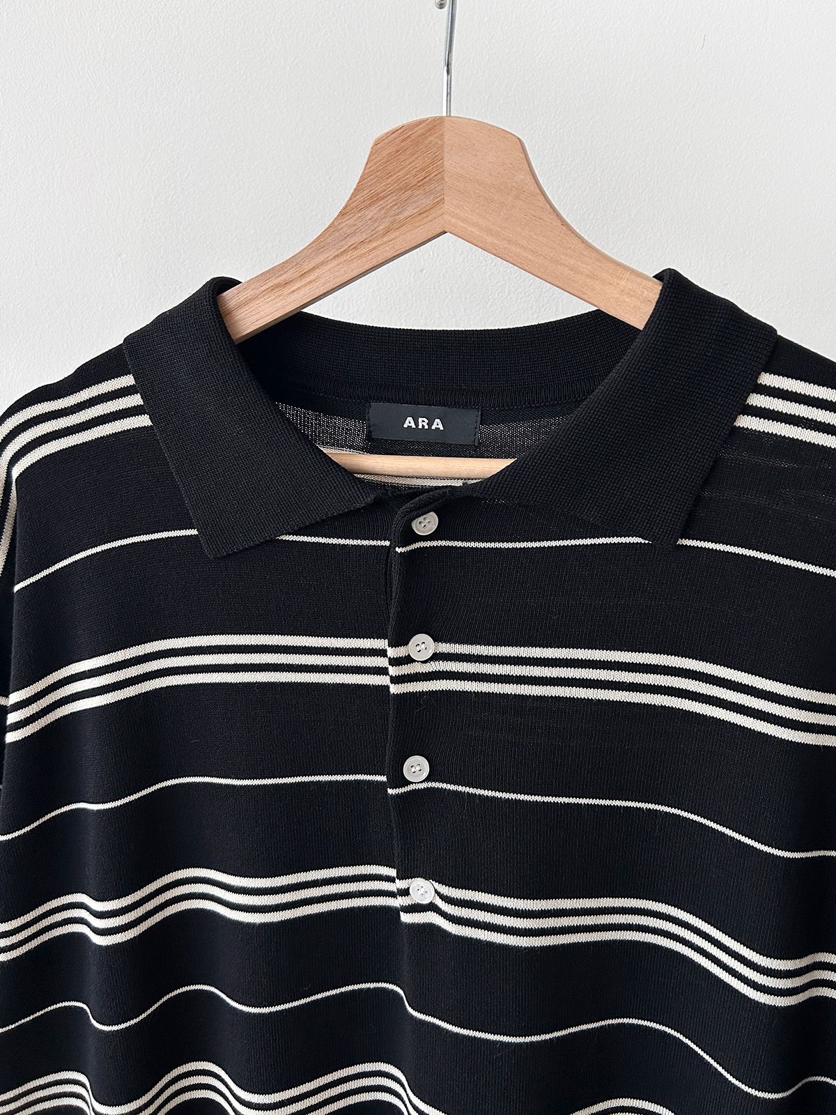 ニットボタンカラーロング長袖ボーダーワンピース | 詳細画像37