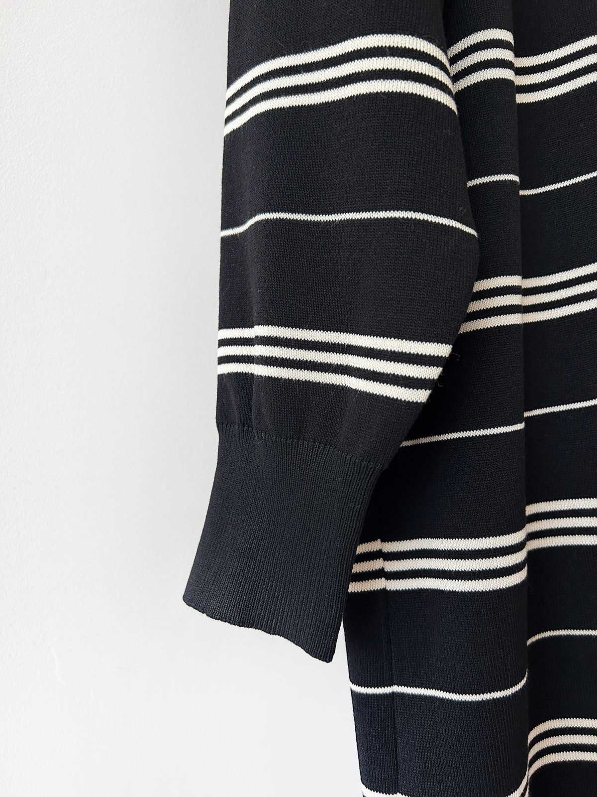 ニットボタンカラーロング長袖ボーダーワンピース | 詳細画像38