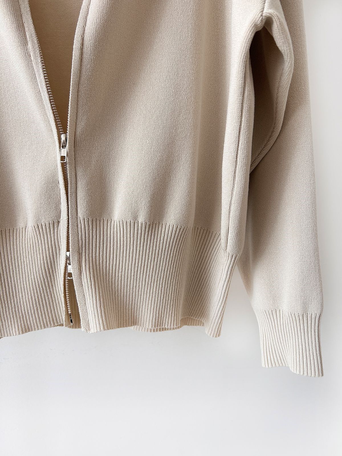 ジップアップハイネックダブルジップウエストゴムセットアップパンツカーディガン | 詳細画像40