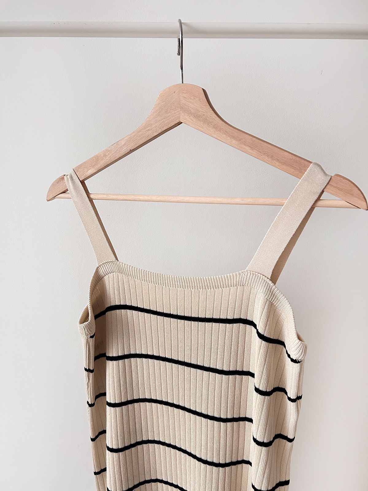 ニットラウンドネックボーダーワンピースカーディガンアンサンブル | 詳細画像29