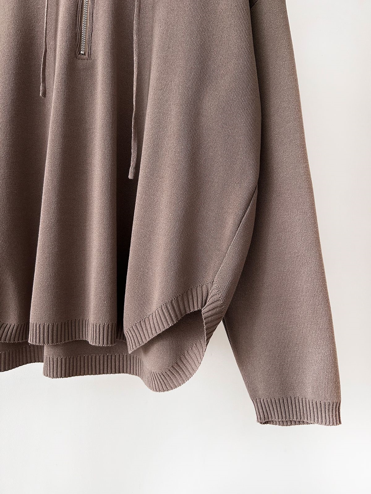 ハーフジップフードウエストゴムセットアップパンツニット | 詳細画像40