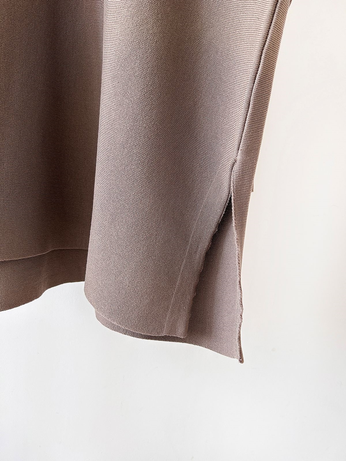 Vネックスリットベーシックウエストゴムルーズ無地セットアップパンツニット | 詳細画像41