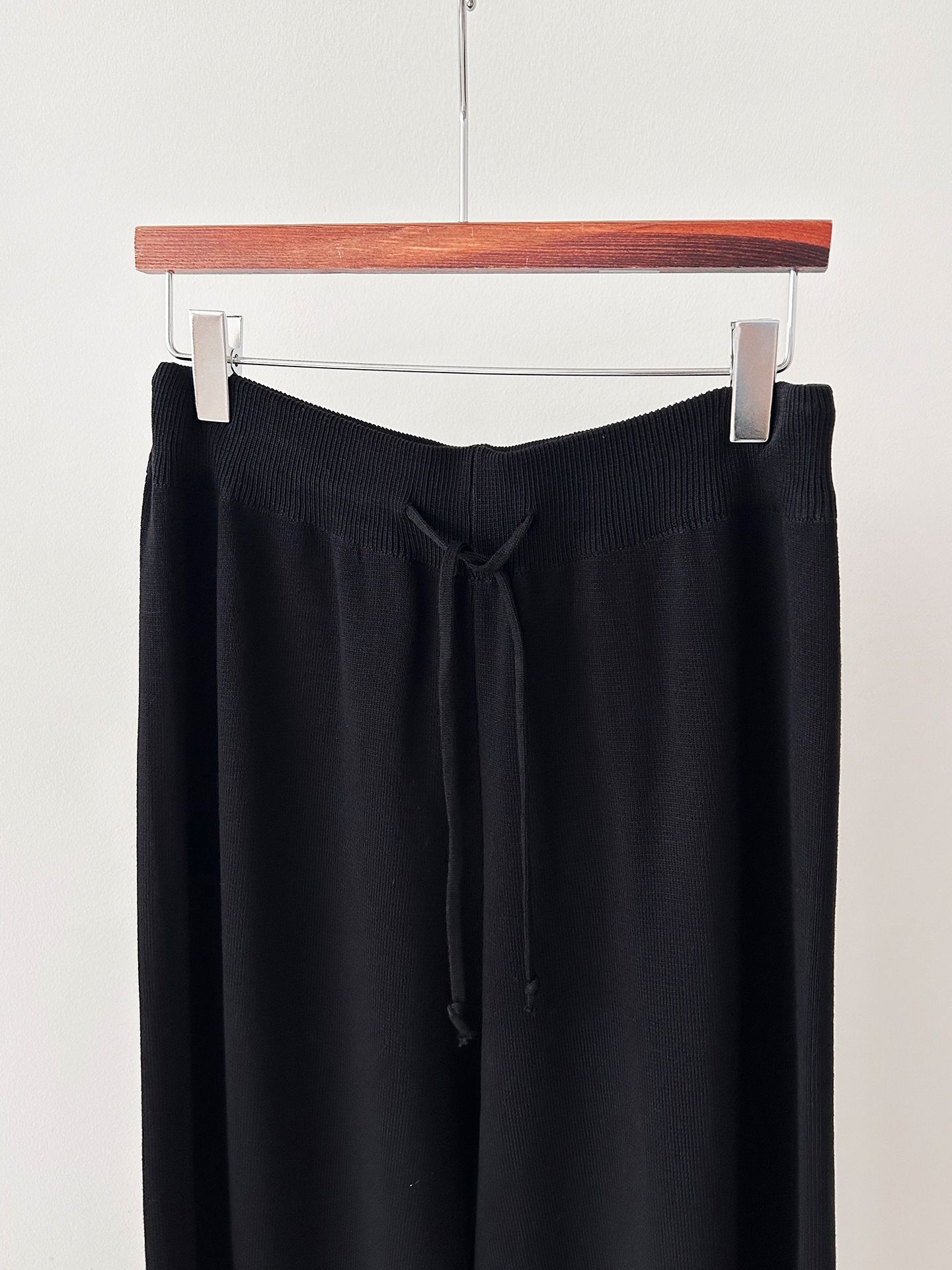 ラウンドネックドローストリングスリットウエストゴムルーズセットアップパンツニット | 詳細画像41