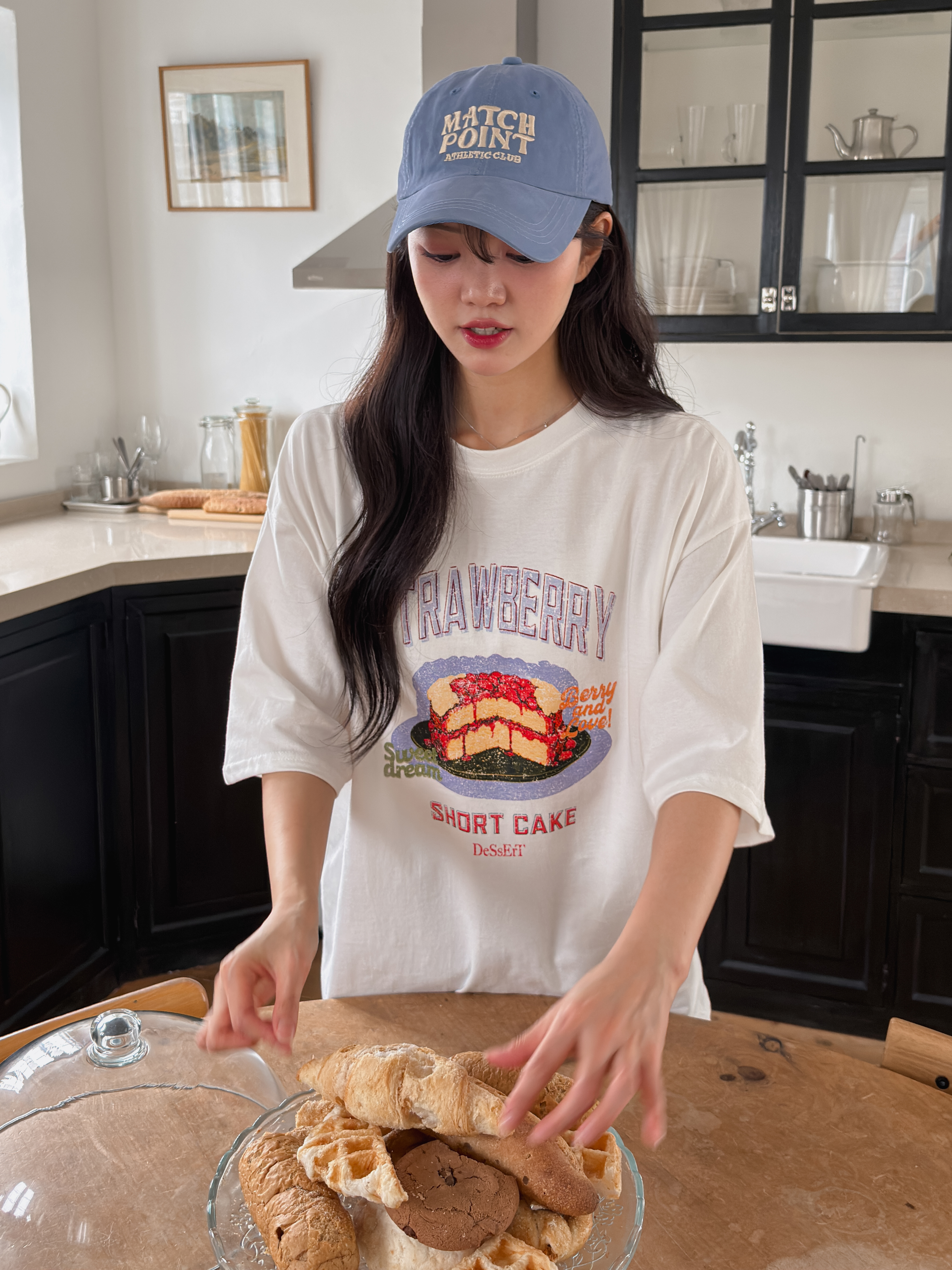 コットンラウンドネックルーズ半袖プリントTシャツ | 詳細画像8