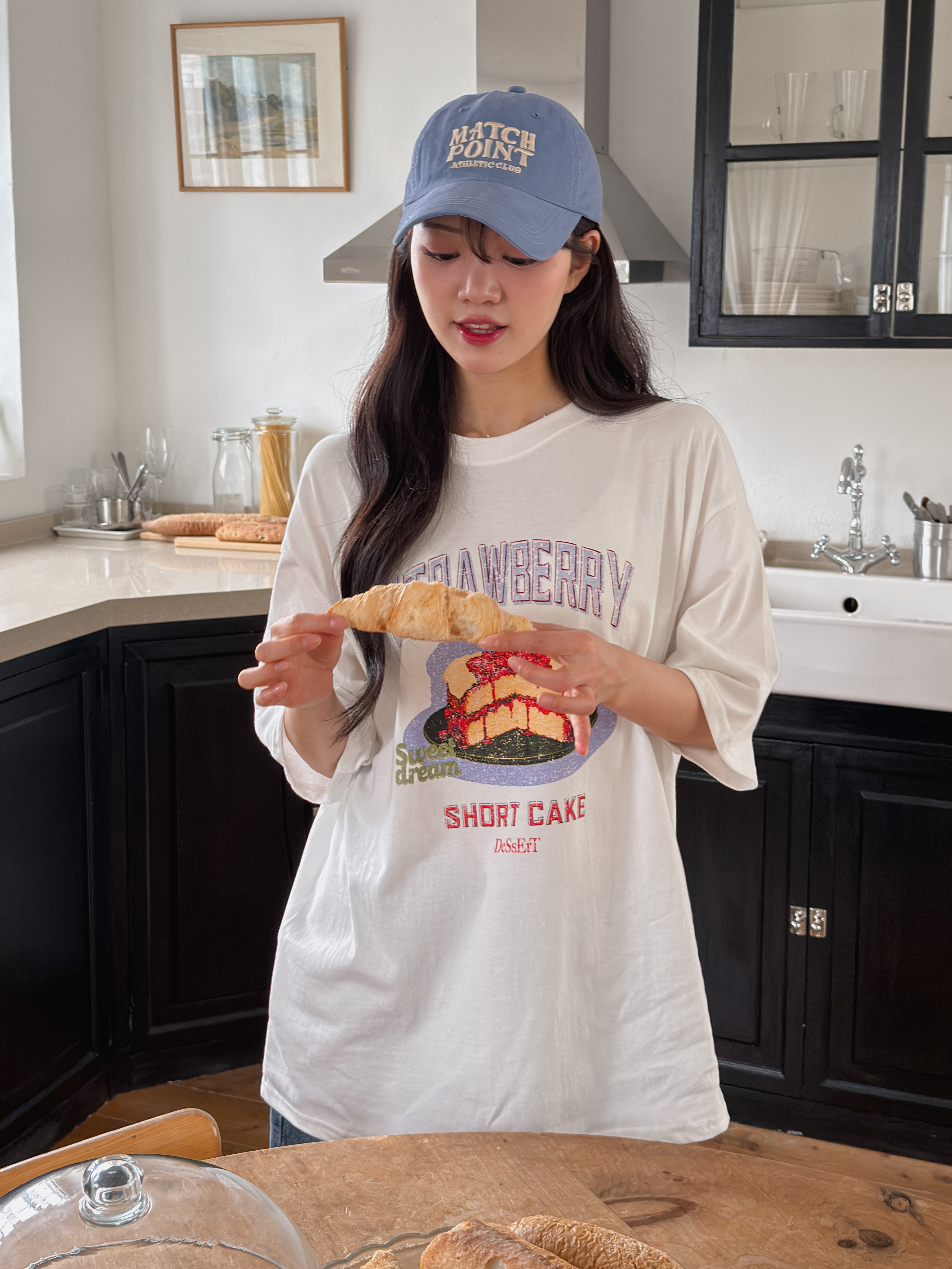 コットンラウンドネックルーズ半袖プリントTシャツ | 詳細画像11