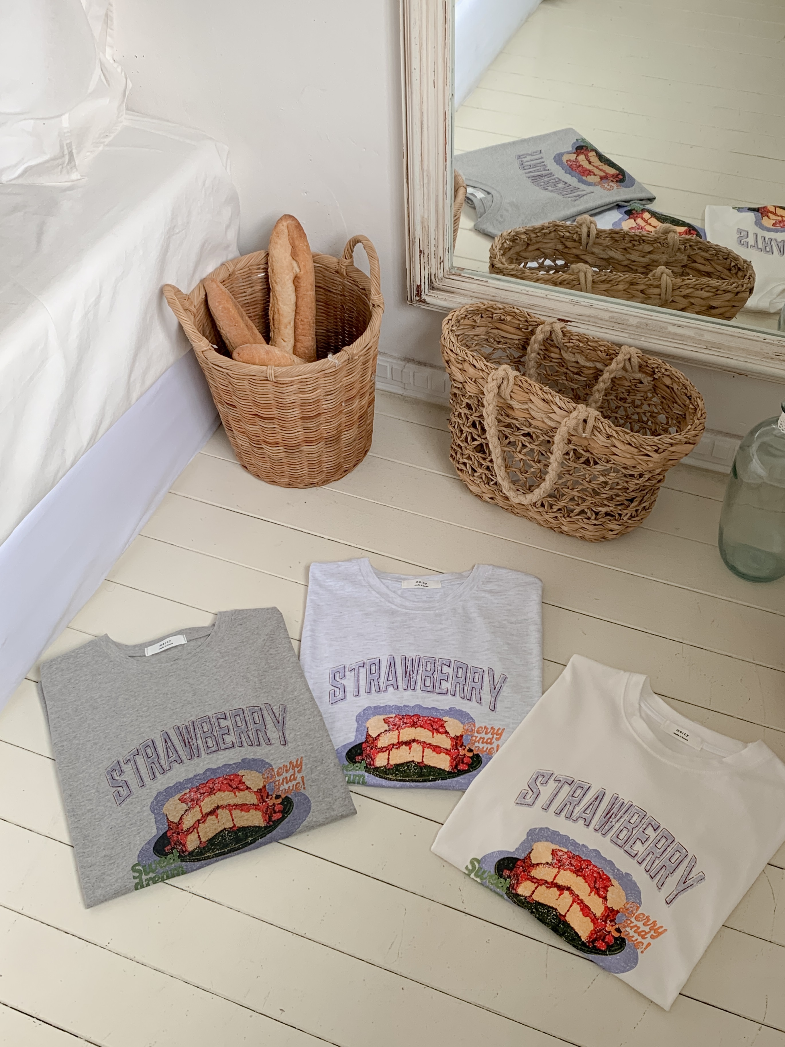 コットンラウンドネックルーズ半袖プリントTシャツ | 詳細画像12