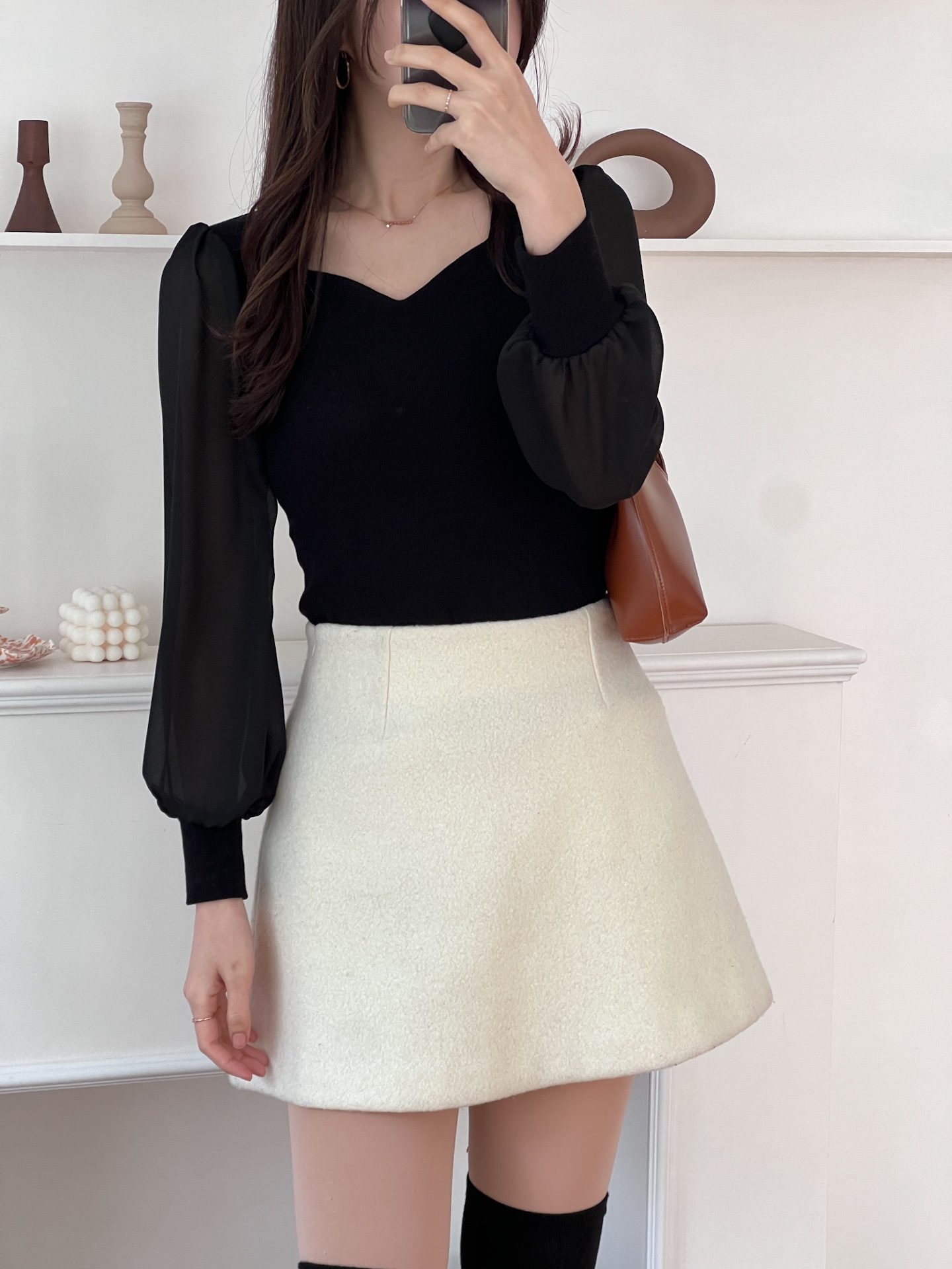 ハートネック長袖ブラウス | 詳細画像2