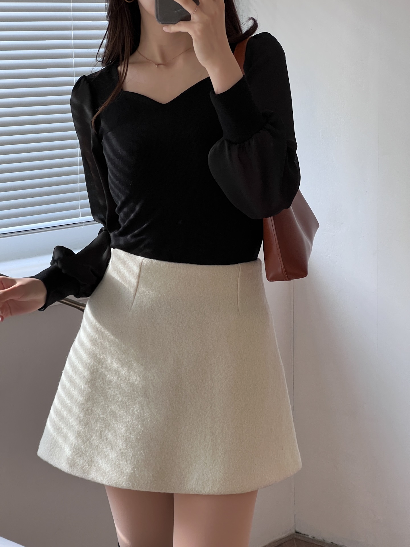 ハートネック長袖ブラウス | 詳細画像11