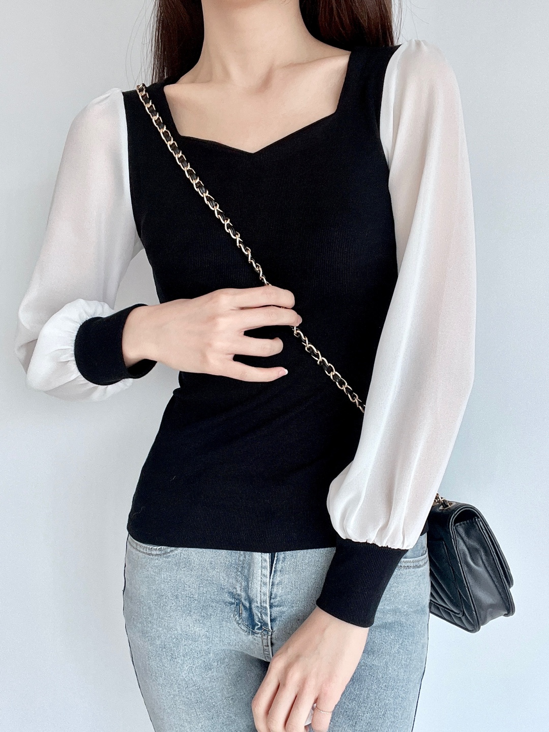 ハートネック長袖ブラウス | 詳細画像14