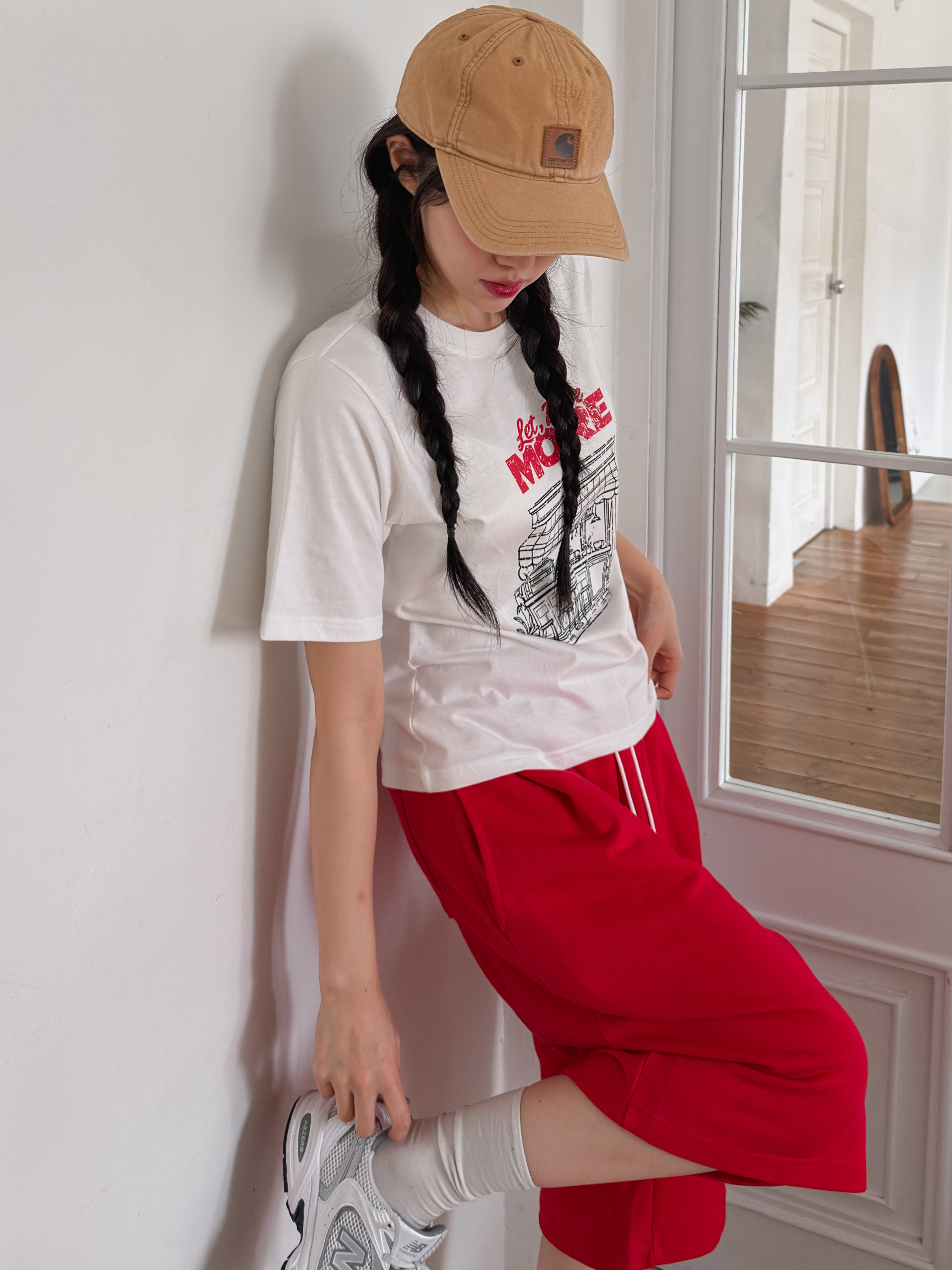 コットンラウンドネック半袖プリントTシャツ | 詳細画像10