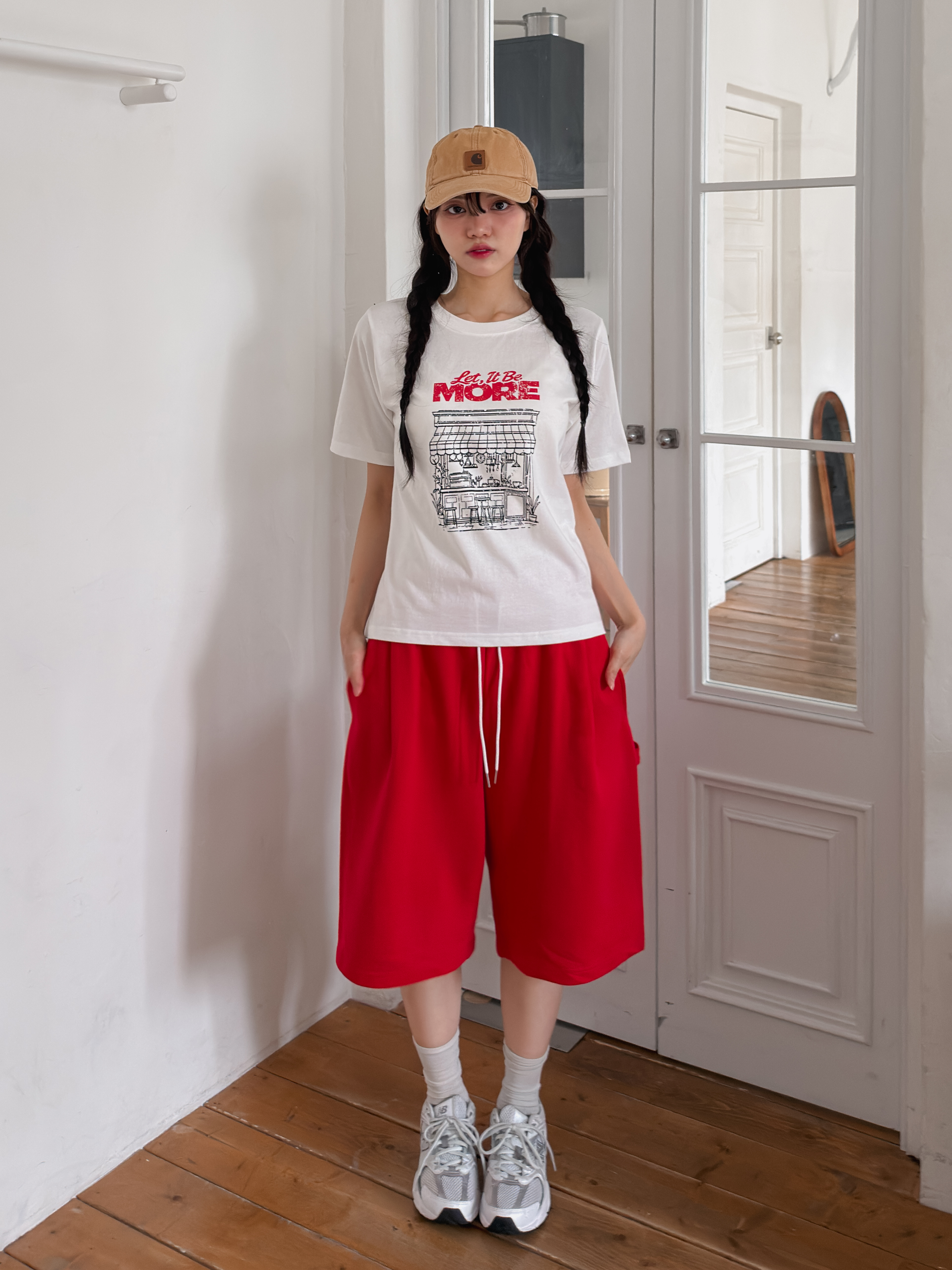 コットンラウンドネック半袖プリントTシャツ | 詳細画像11