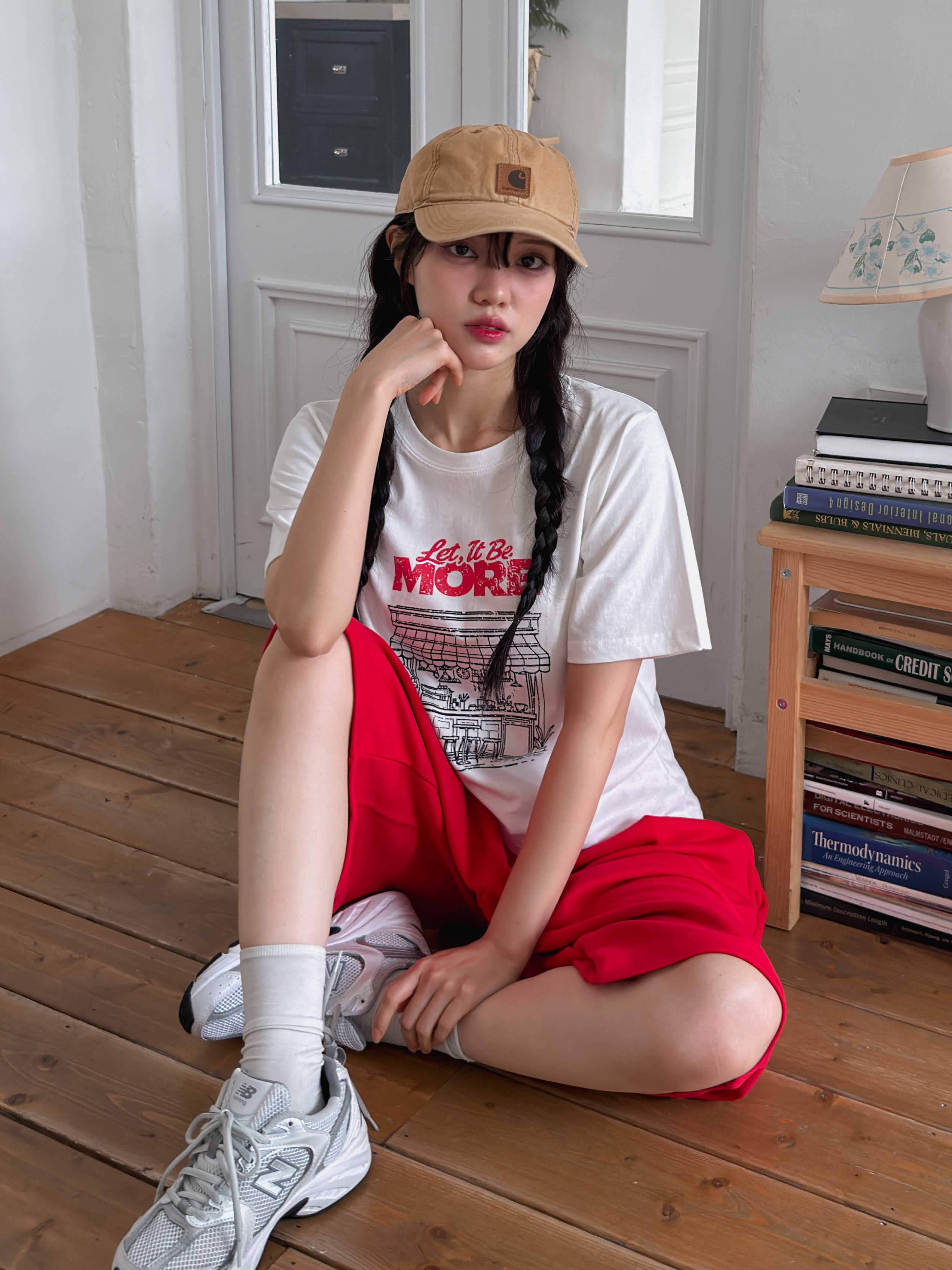 コットンラウンドネック半袖プリントTシャツ | 詳細画像5