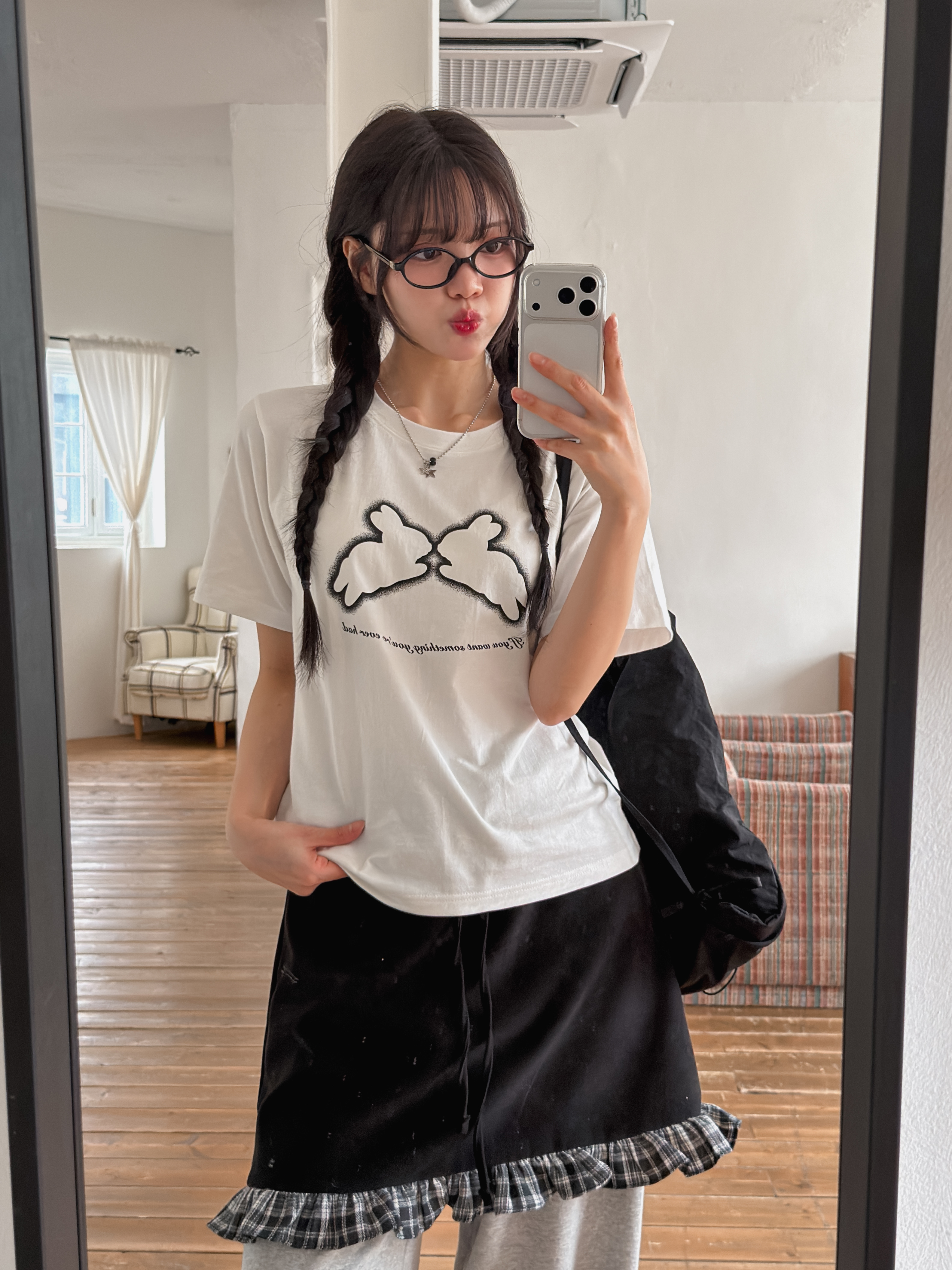 コットンラウンドネック半袖プリントTシャツ | 詳細画像11