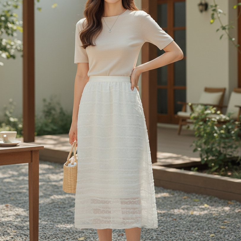 レースロングAラインスカート | 詳細画像4