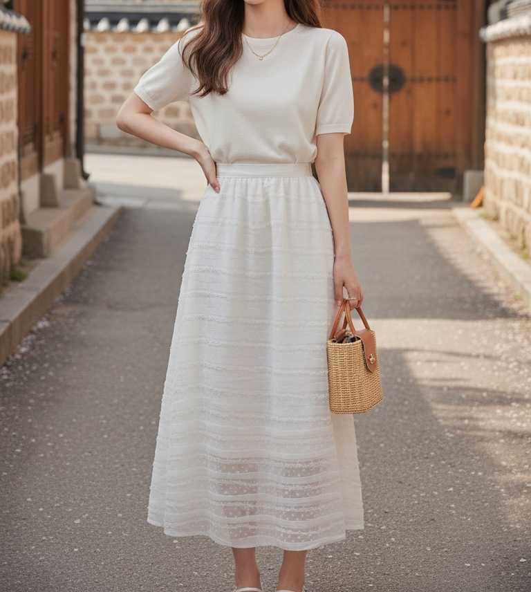 レースロングAラインスカート | 詳細画像2