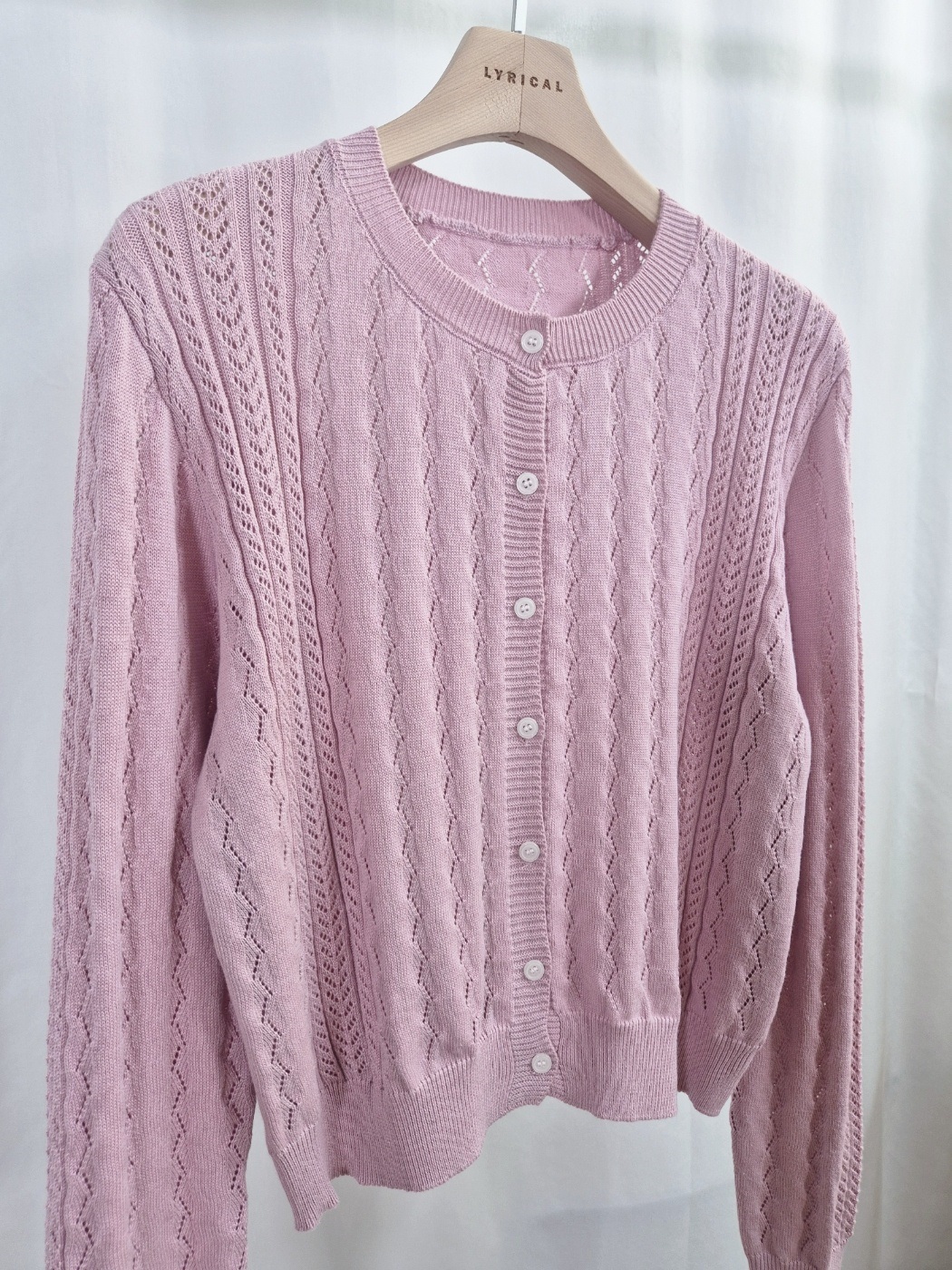 コットンラウンドネックパンチングカーディガン | 詳細画像10