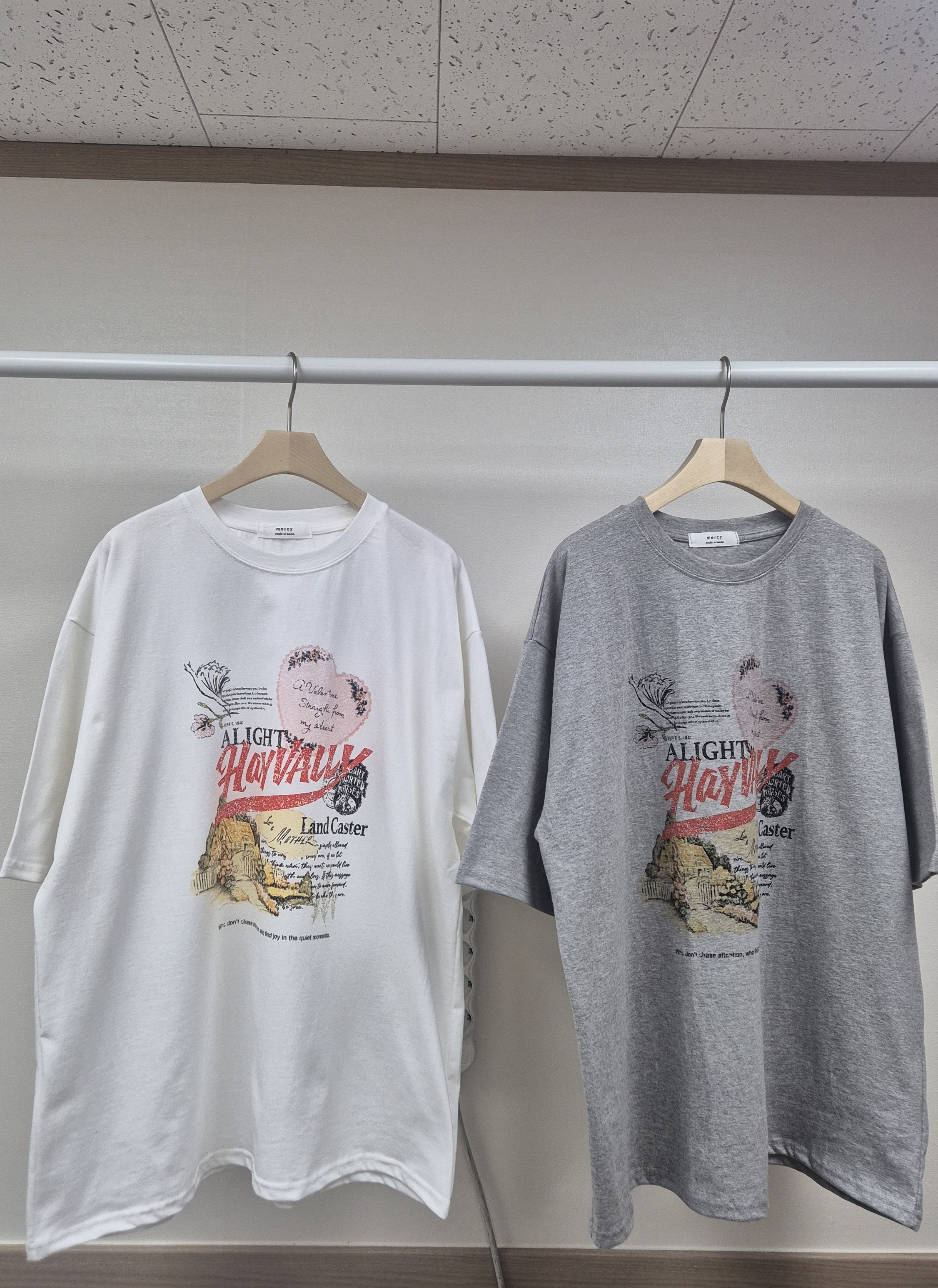 コットンラウンドネックルーズ半袖プリントTシャツ | 詳細画像14