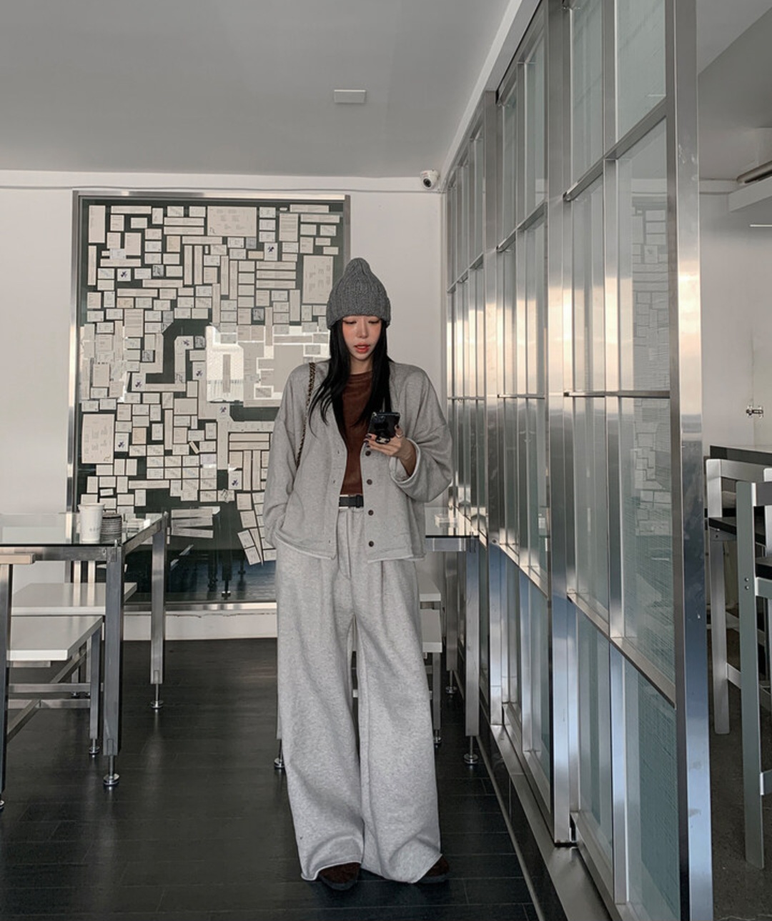 コットンVネックルーズカーディガン | 詳細画像4