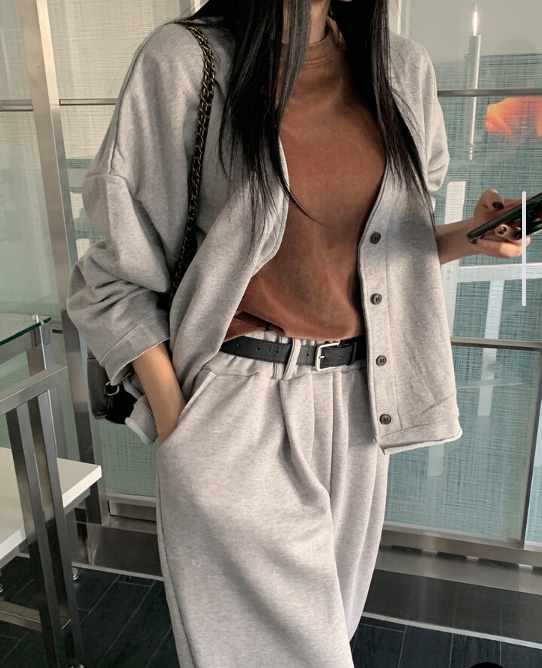 コットンVネックルーズカーディガン | 詳細画像5