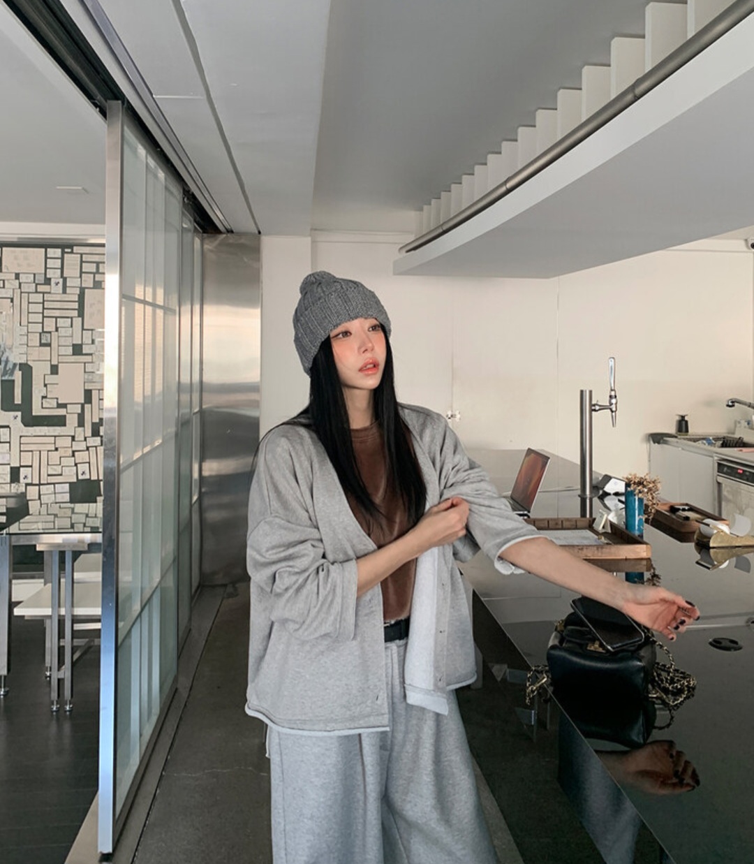 コットンVネックルーズカーディガン | 詳細画像8